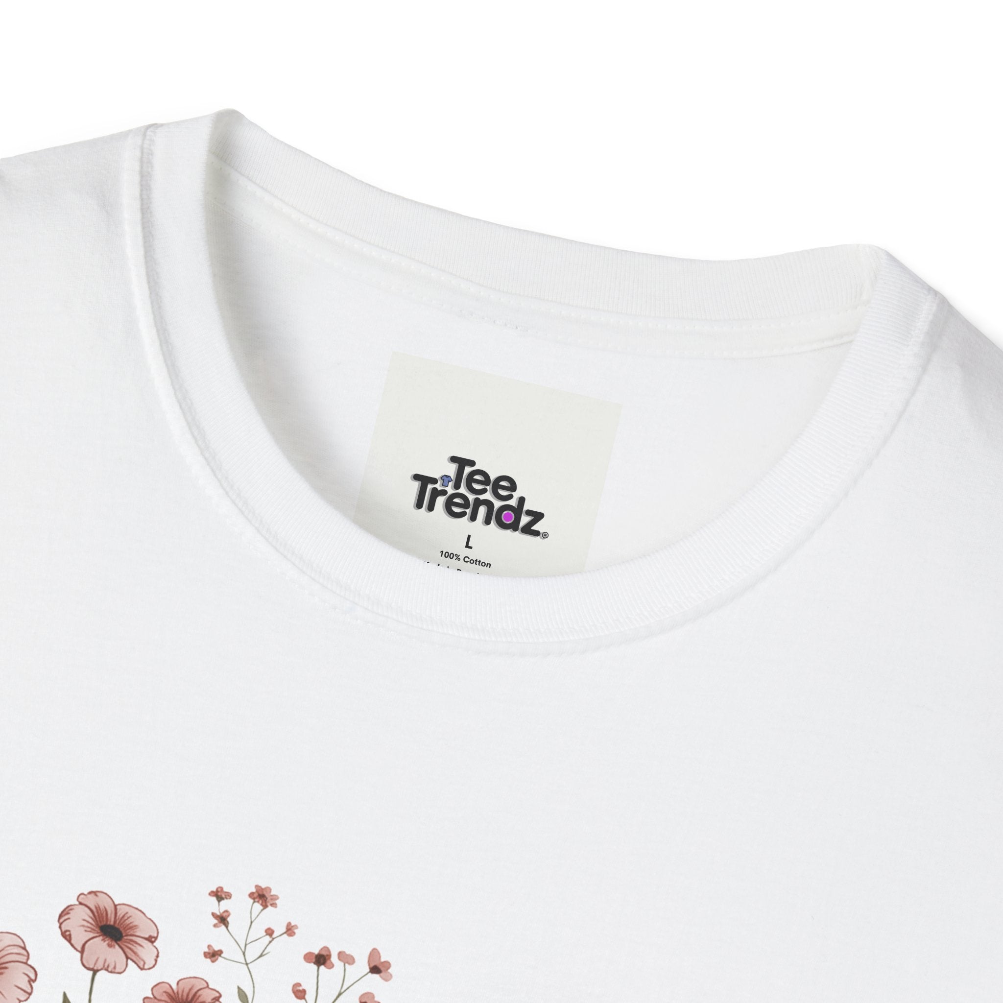 T-Shirt — "Rooted & Wild" Floral Woman Illustration | Boho Nature Tee for Women
