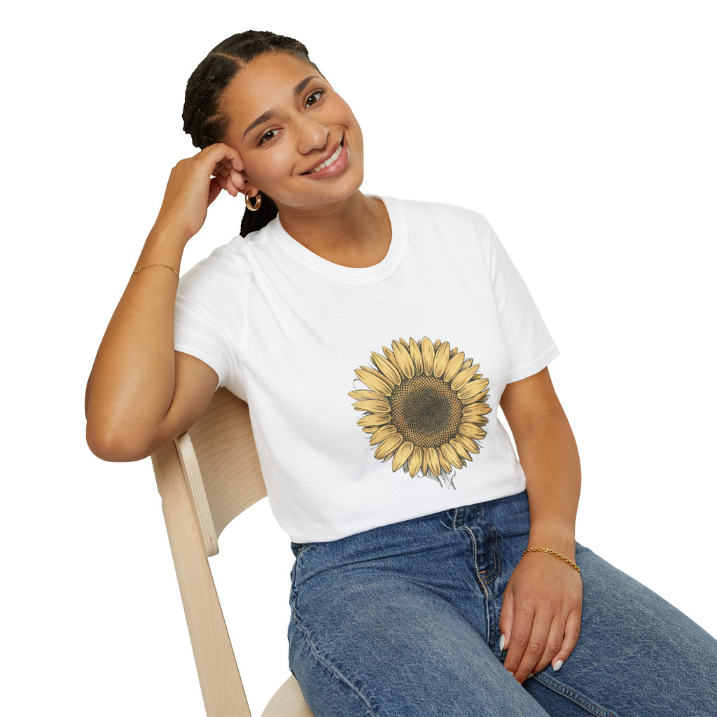 Sunflower Graphic T‑Shirt — Vintage Botanical Floral Tee