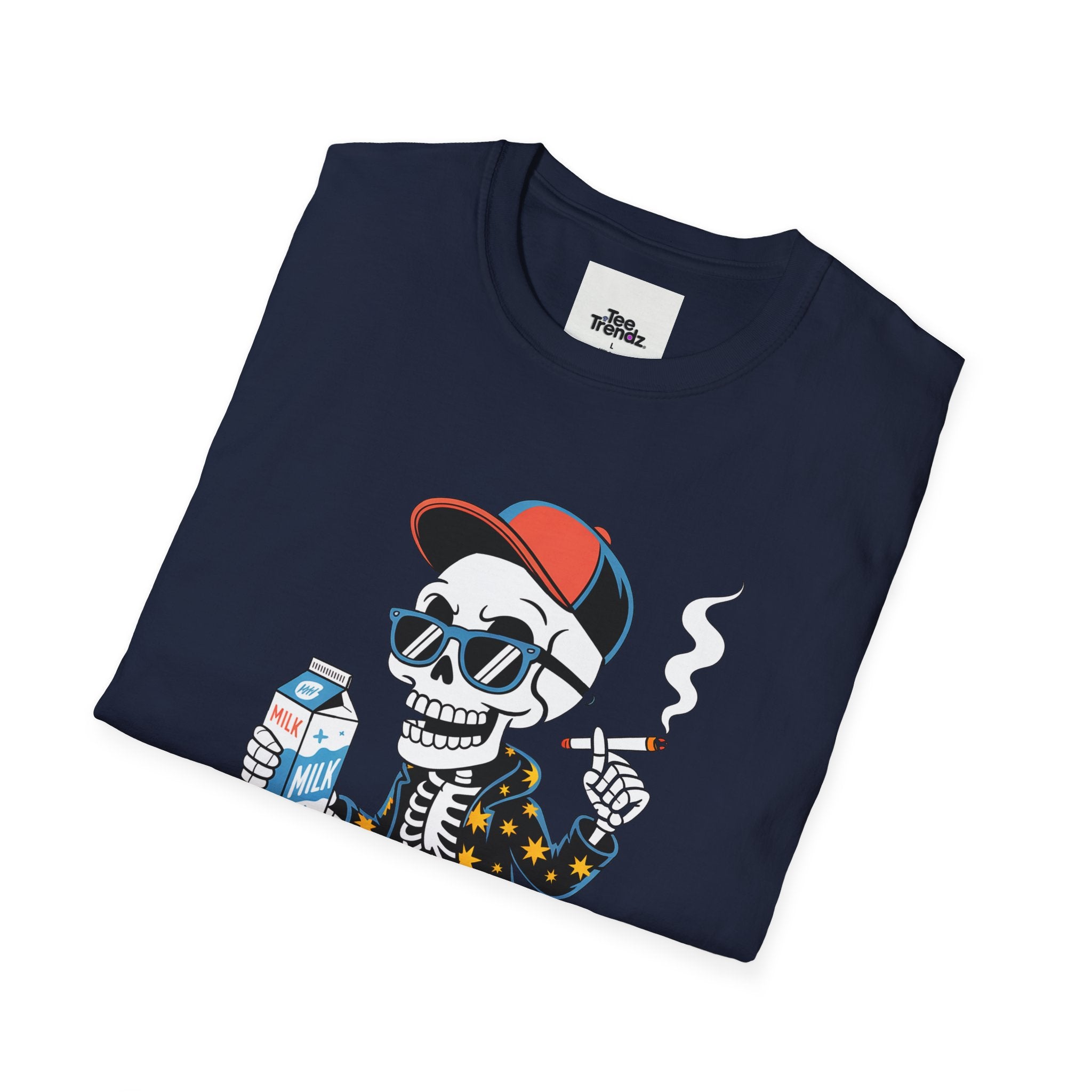 Skateboarding Skeleton Graphic T-Shirt – Cool Retro Streetwear Tee