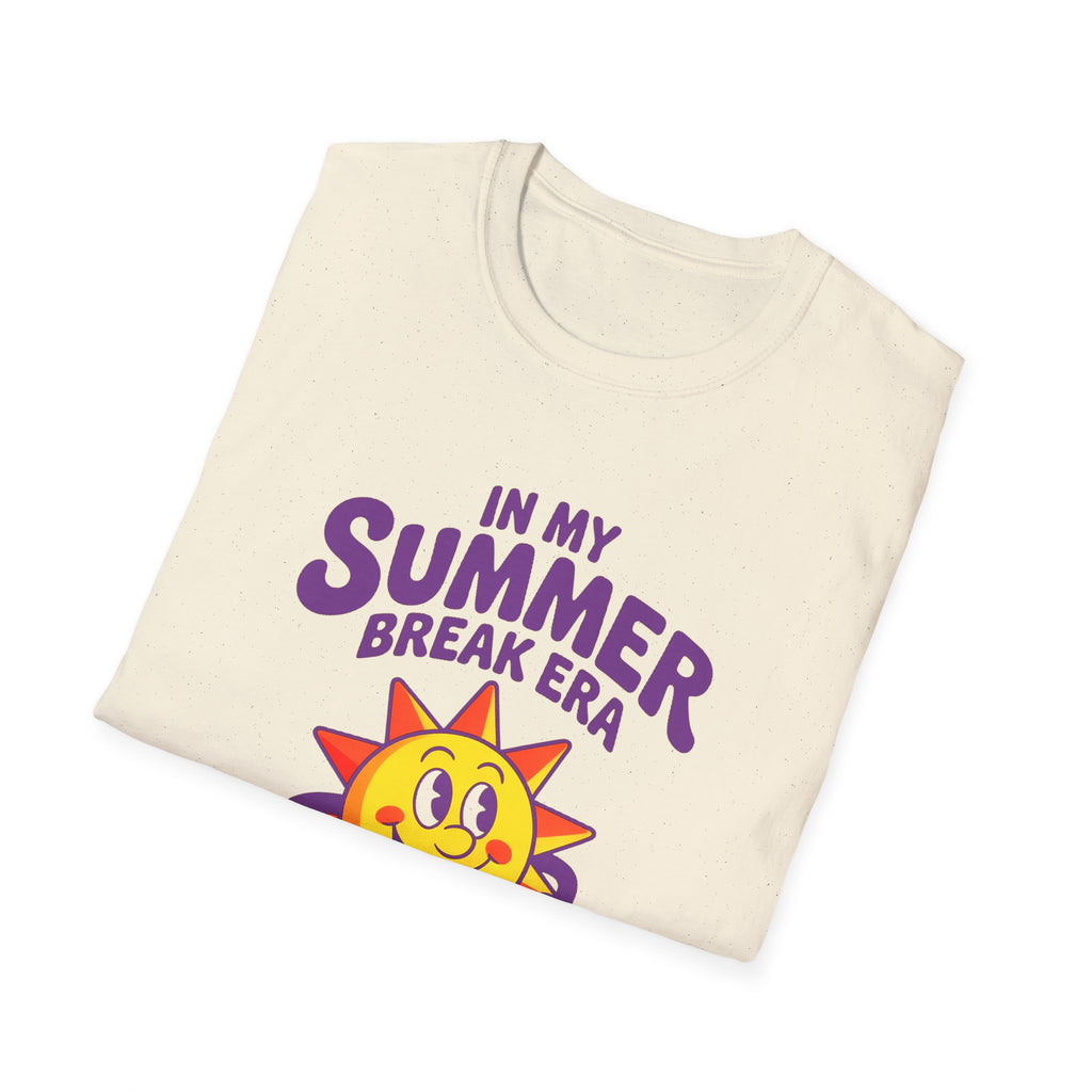 Summer Break Era T‑Shirt – Retro Smiling Sun Graphic