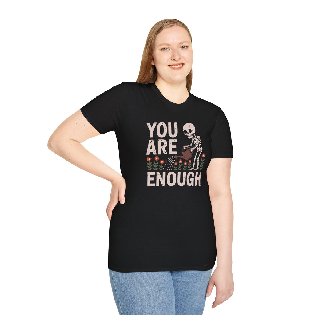 You Are Enough T-Shirt — Encouraging Floral Graphic Tee