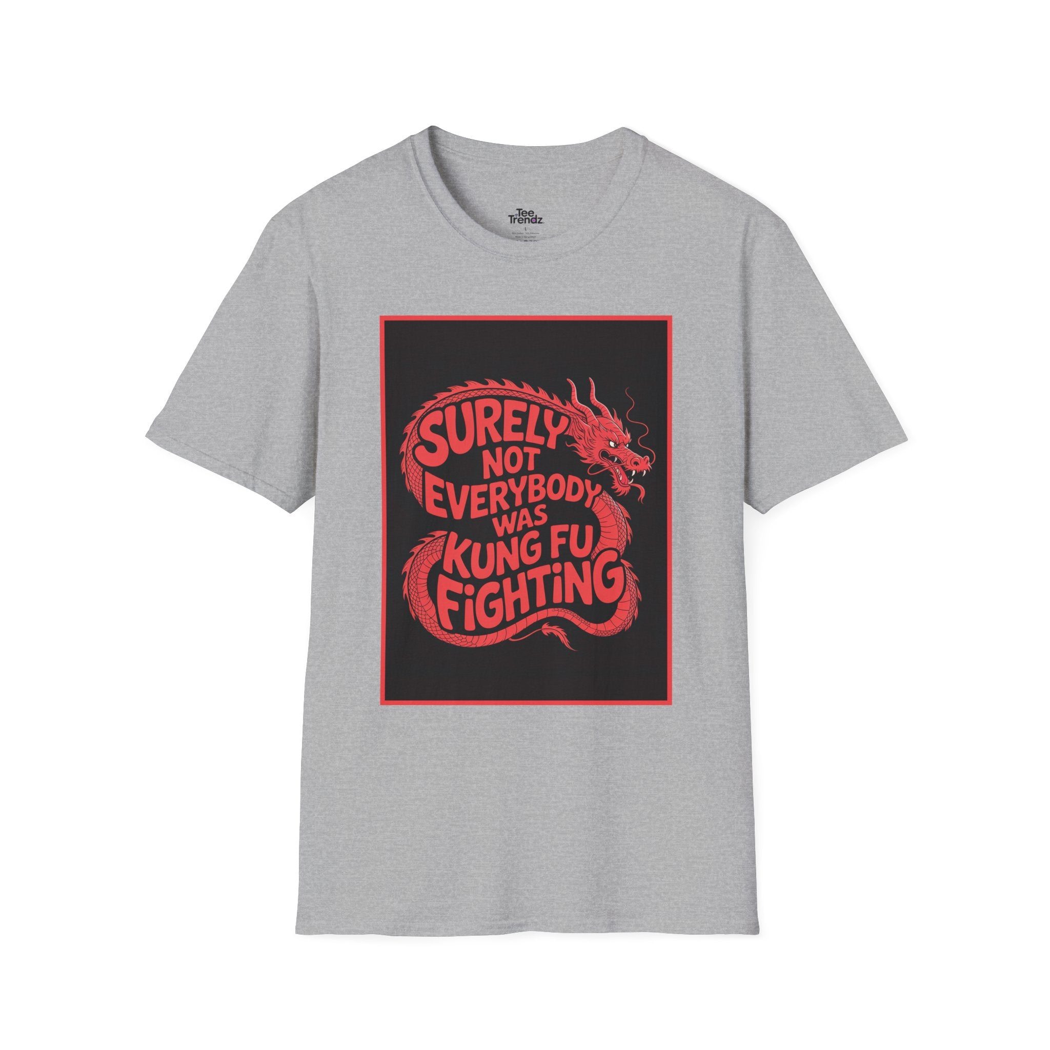 Kung Fu Dragon T‑Shirt — “Surely Not Everybody Was Kung Fu Fighting” Retro Martial Arts Tee