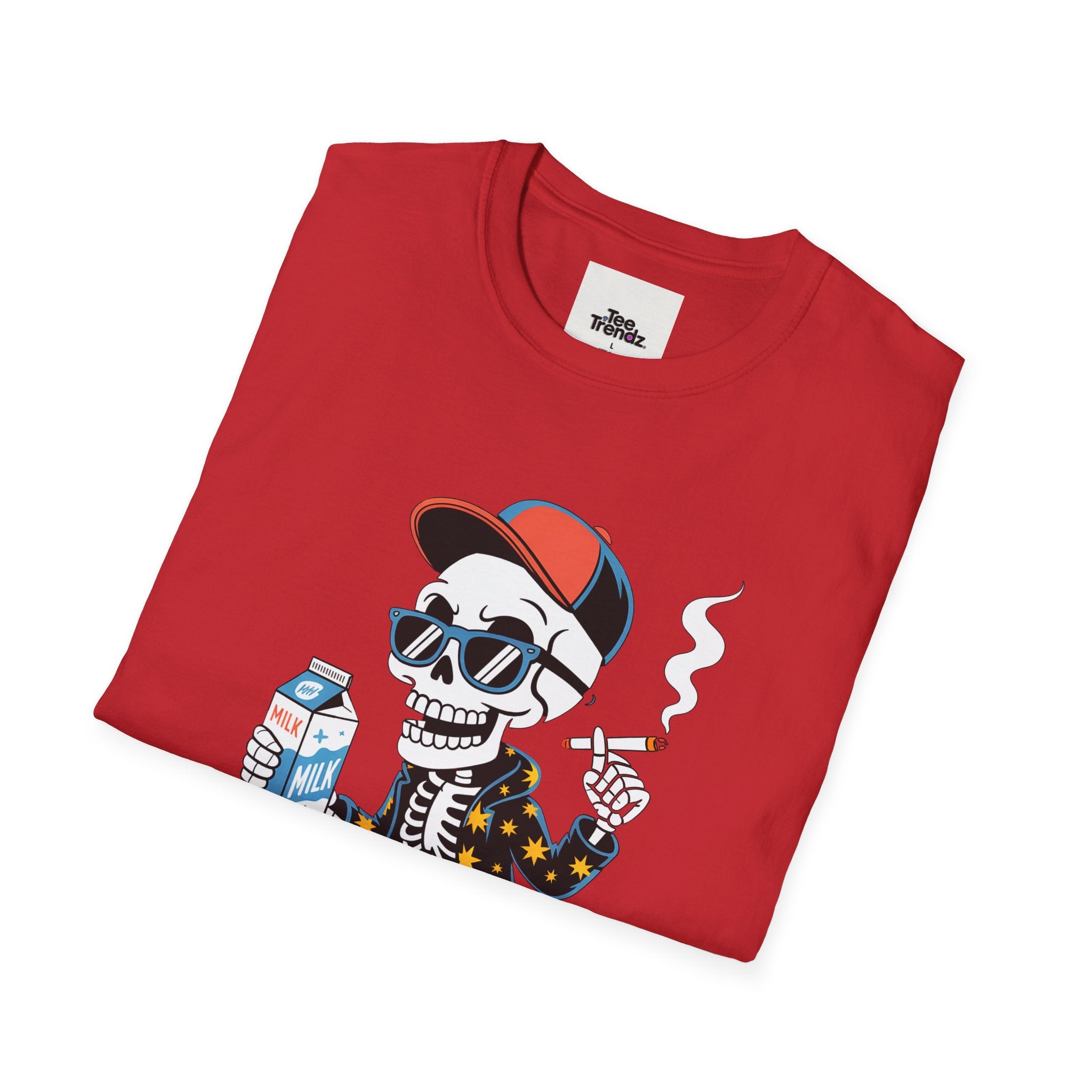 Skateboarding Skeleton Graphic T-Shirt – Cool Retro Streetwear Tee