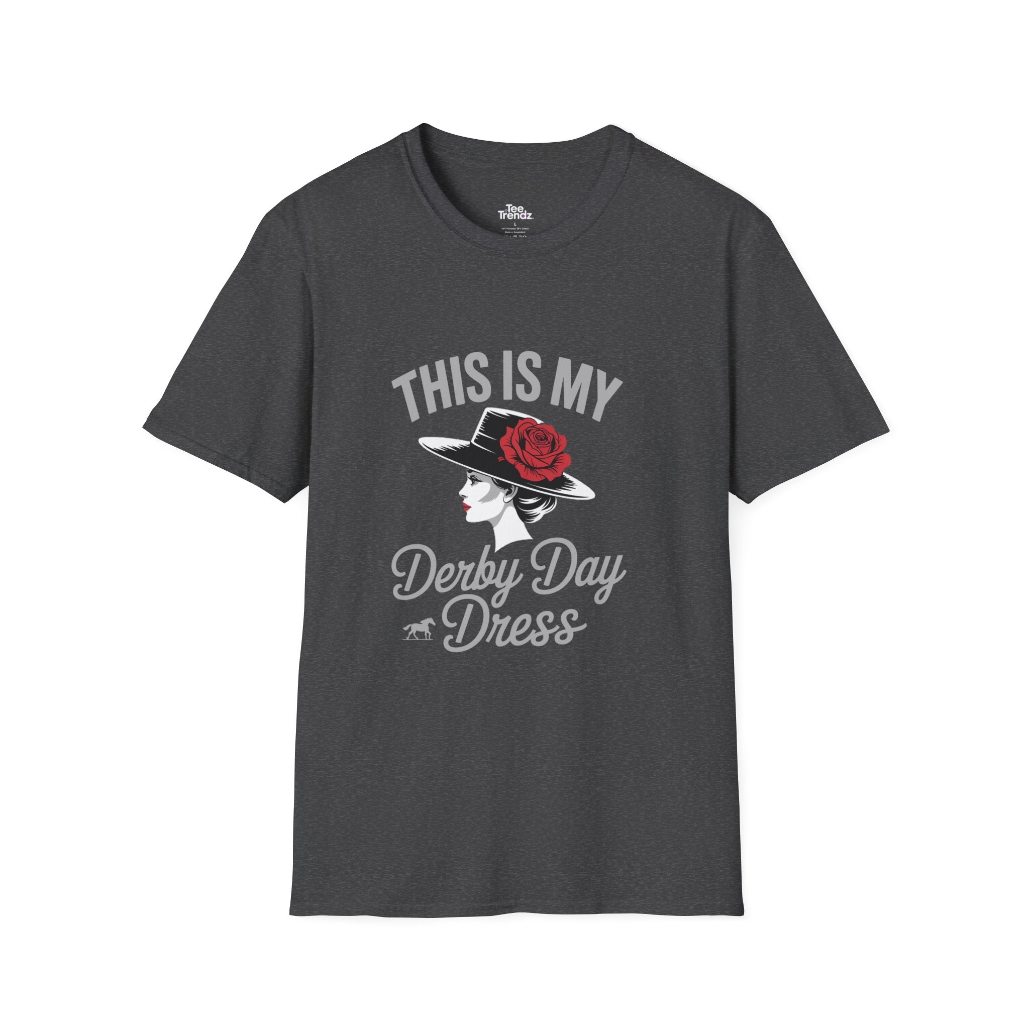 Derby Day Dress T-Shirt — "This Is My Derby Day Dress" Ladies Hat Racing Tee