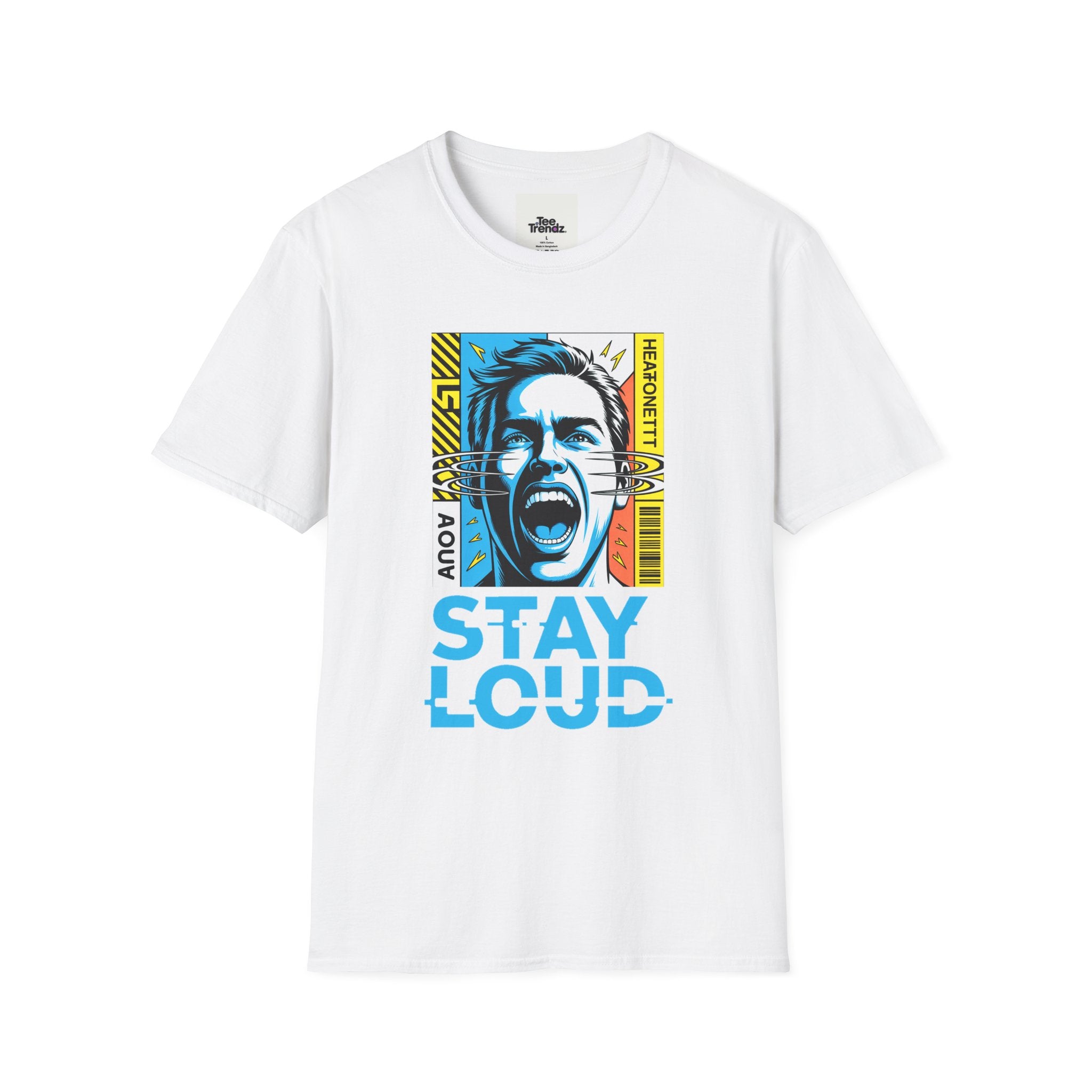 Stay Loud Graphic T-Shirt — Bold Pop Art Scream Design