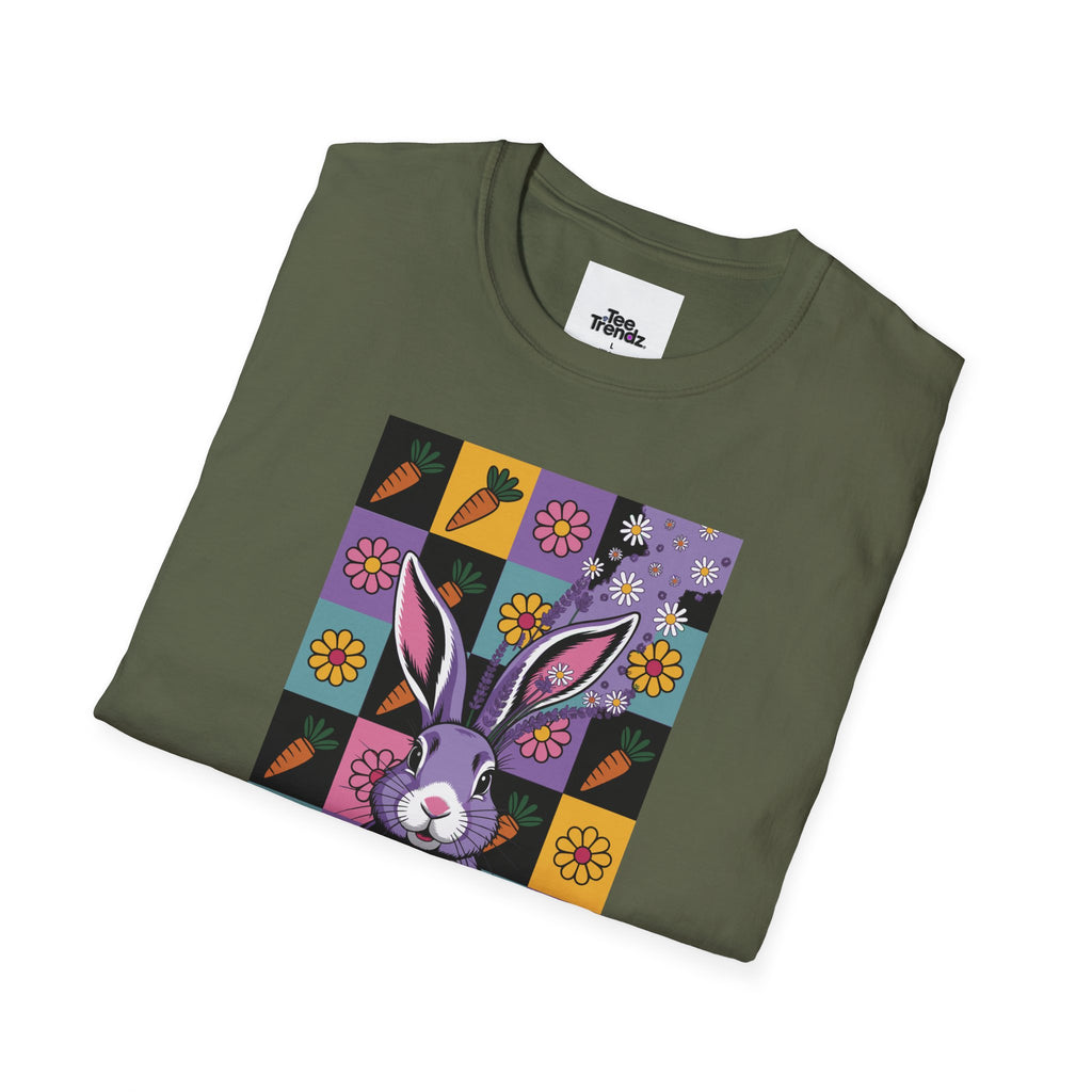 Easter Purple Bunny Art T-Shirt
