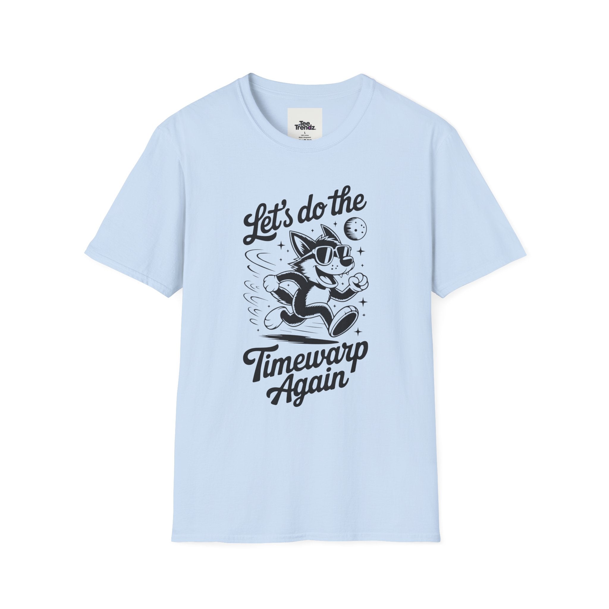 Timewarp Fox T-Shirt — "Let's Do the Timewarp Again" Retro Dance Tee