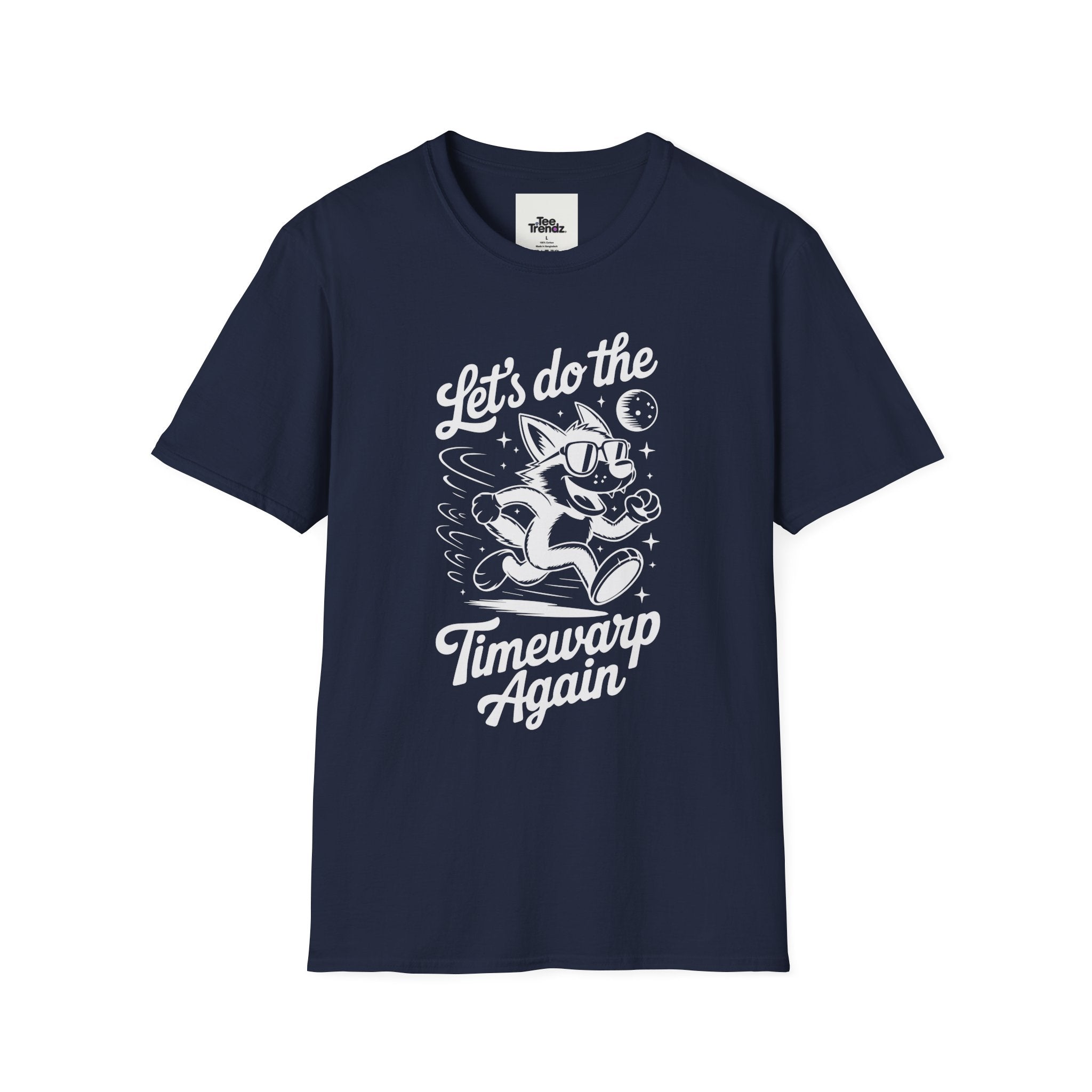 Timewarp Fox T-Shirt — "Let's Do the Timewarp Again" Retro Dance Tee