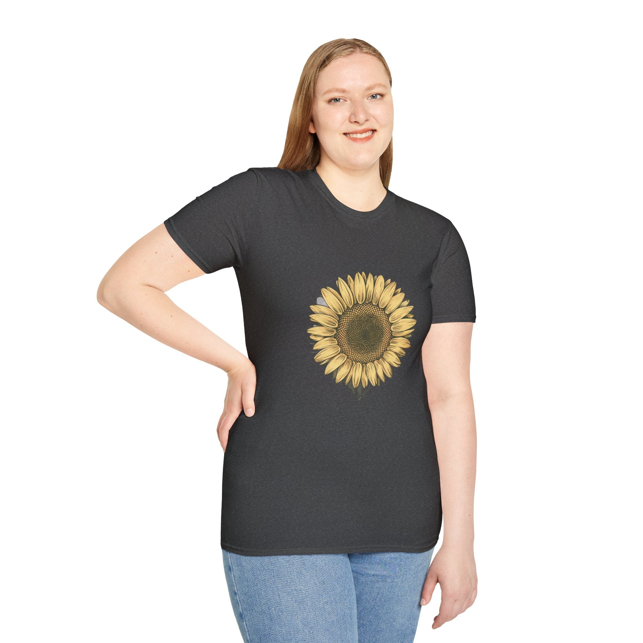 Sunflower Graphic T‑Shirt — Vintage Botanical Floral Tee