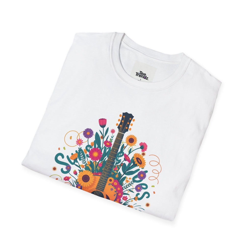 Nashville Vibes Guitar T-Shirt – Floral Music Festival Tee