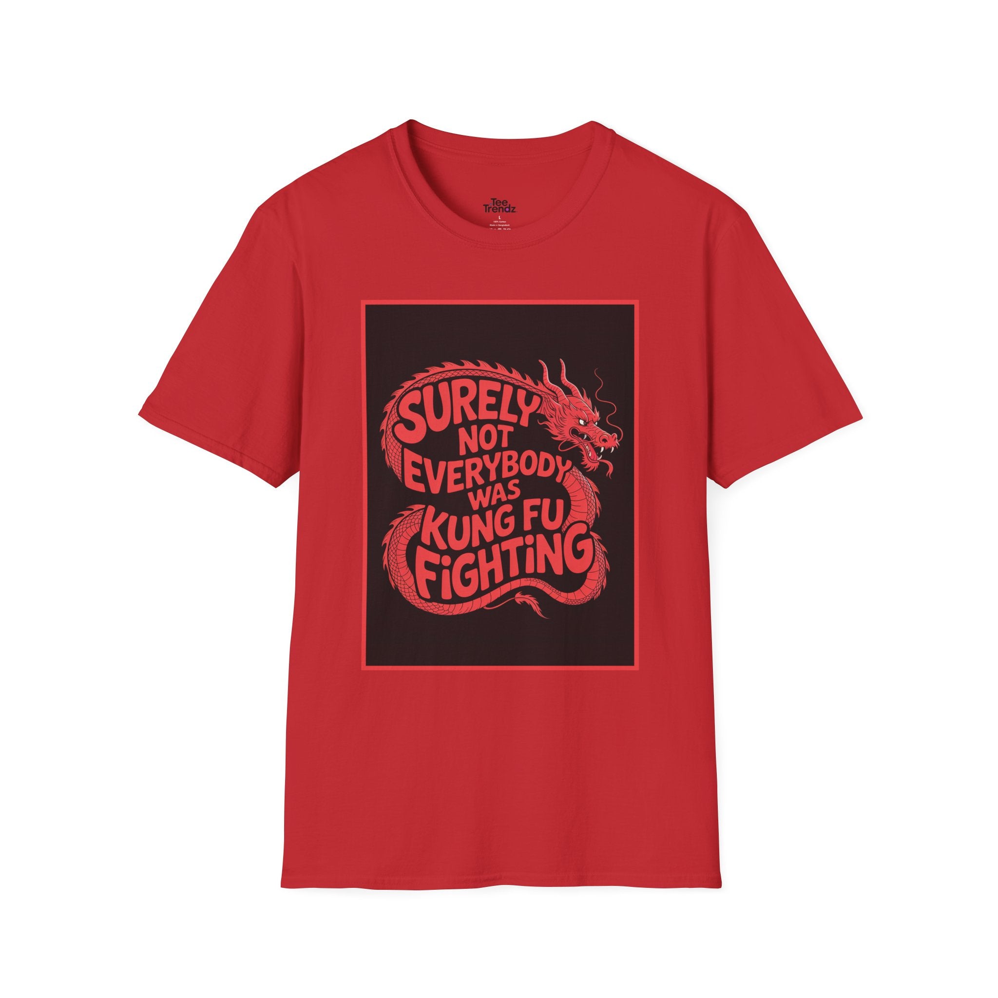 Kung Fu Dragon T‑Shirt — “Surely Not Everybody Was Kung Fu Fighting” Retro Martial Arts Tee