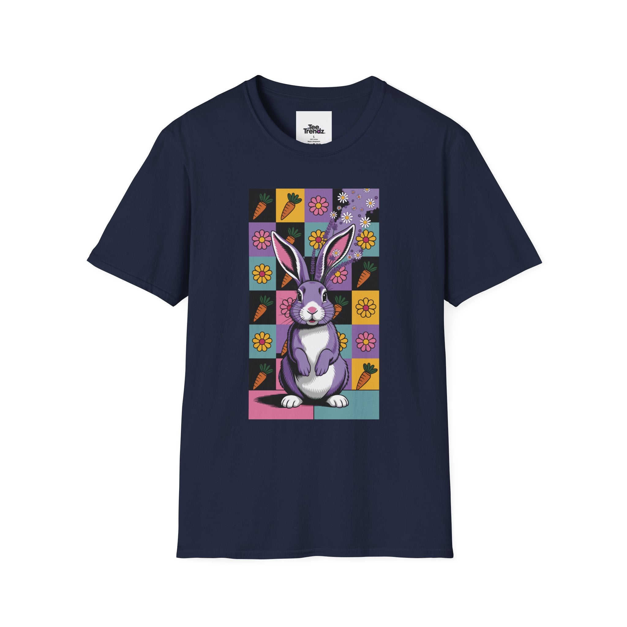 Easter Purple Bunny Art T-Shirt