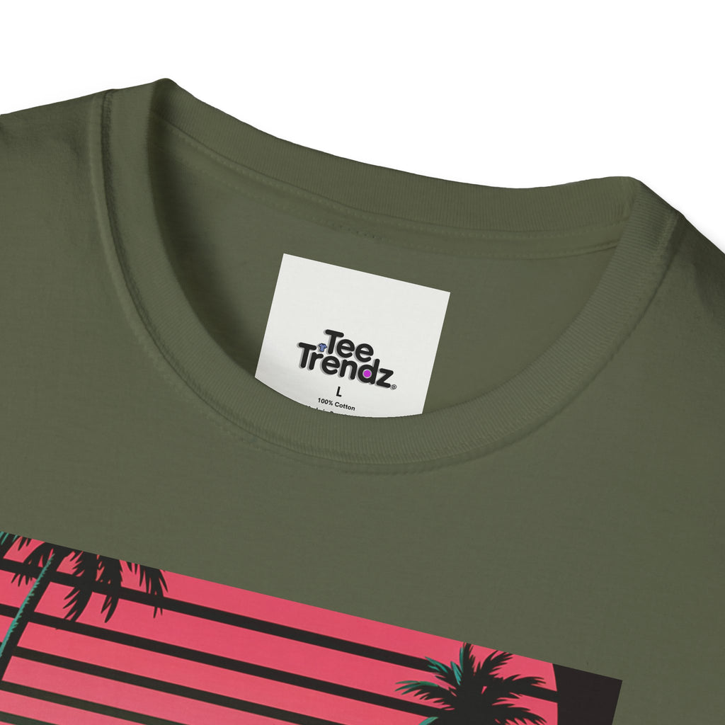 Visit Nebraska Retro T-Shirt — Neon Vintage Roadtrip Poster Design