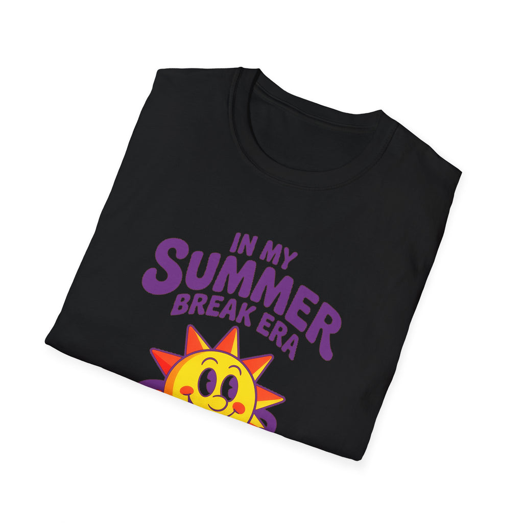 Summer Break Era T‑Shirt – Retro Smiling Sun Graphic