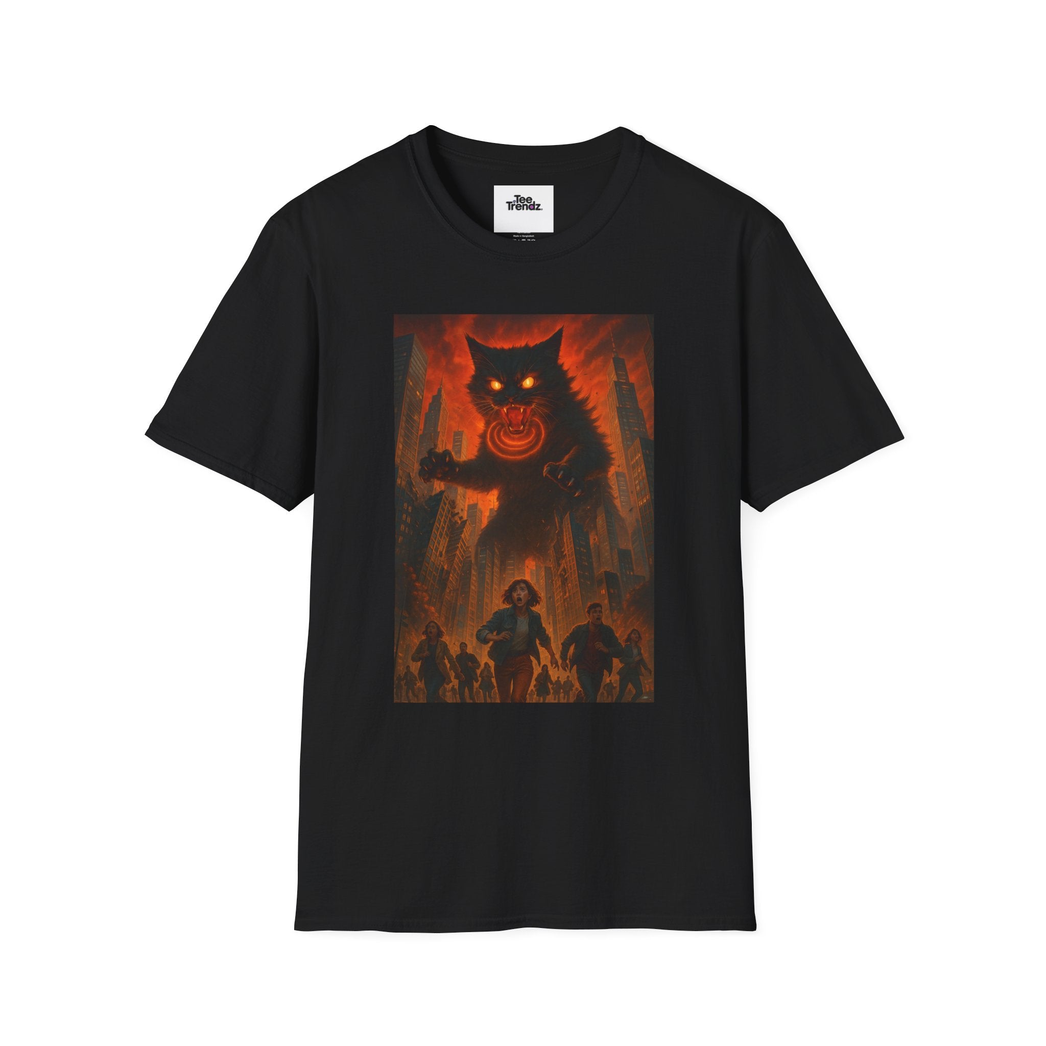 Demon Night T-Shirt — Fiery Monster Illustration Tee