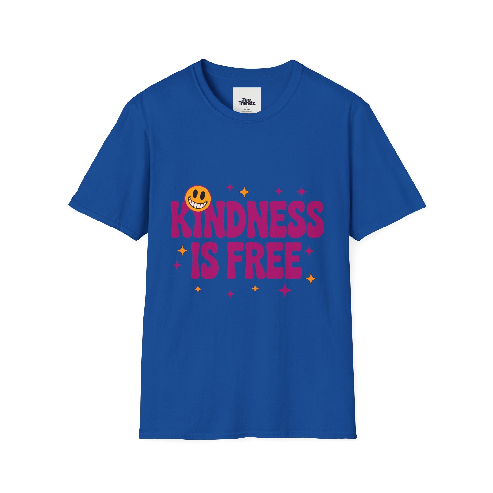 Kindness Is Free T-Shirt — Positive Message Smile Tee