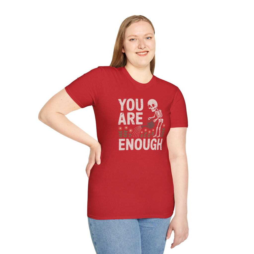 You Are Enough T-Shirt — Encouraging Floral Graphic Tee