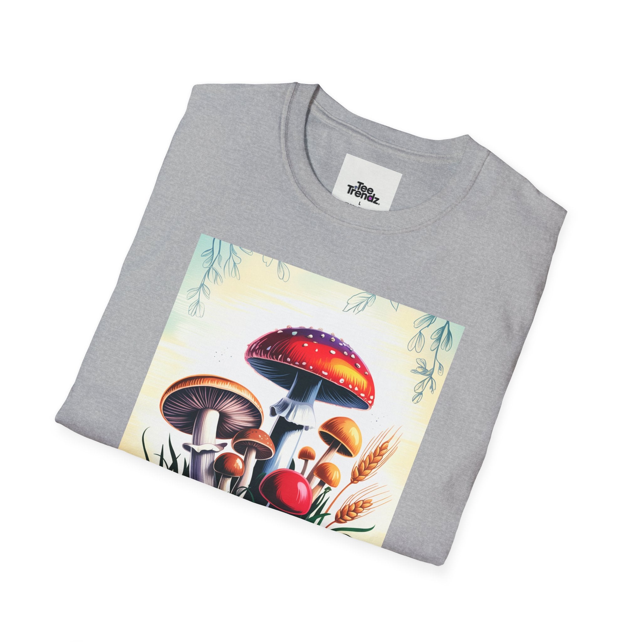 Mushroom Garden T-Shirt — Vintage Botanical Fungi Illustration