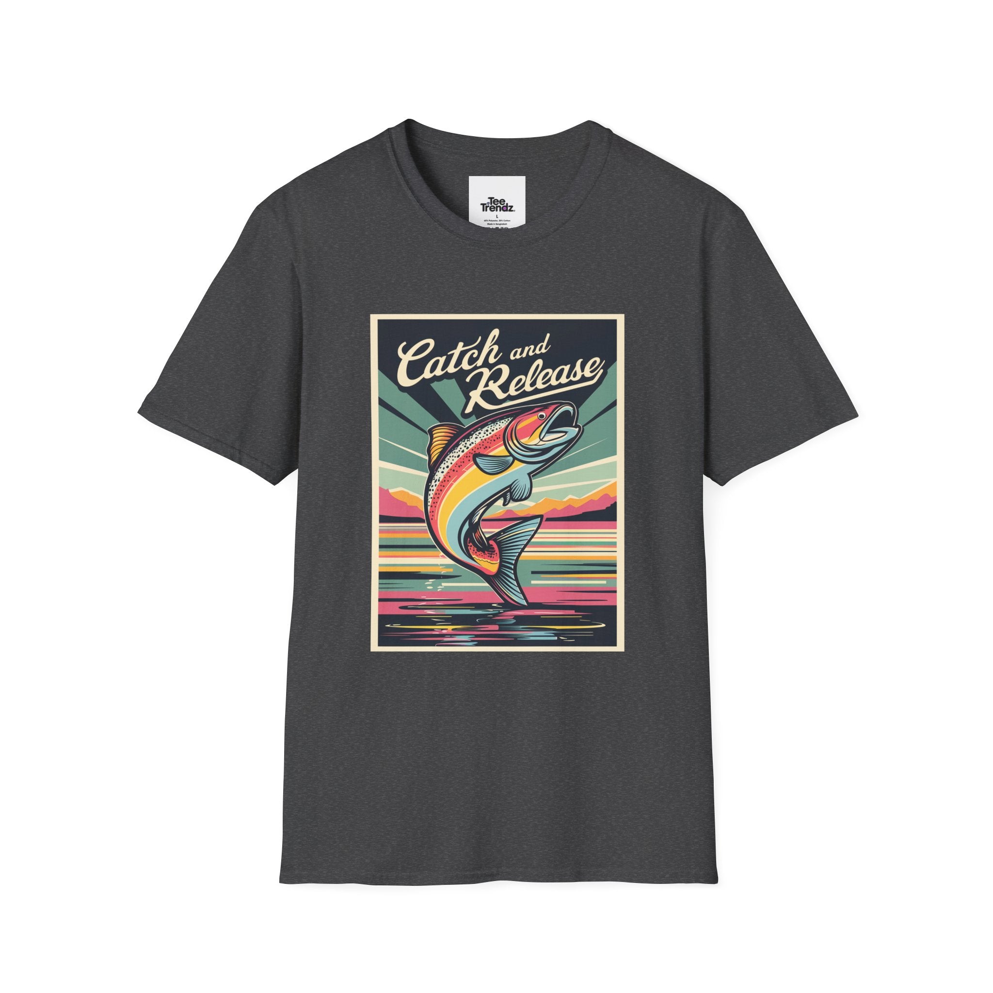Catch and Release Fishing T-Shirt — Retro Trout Angler Tee