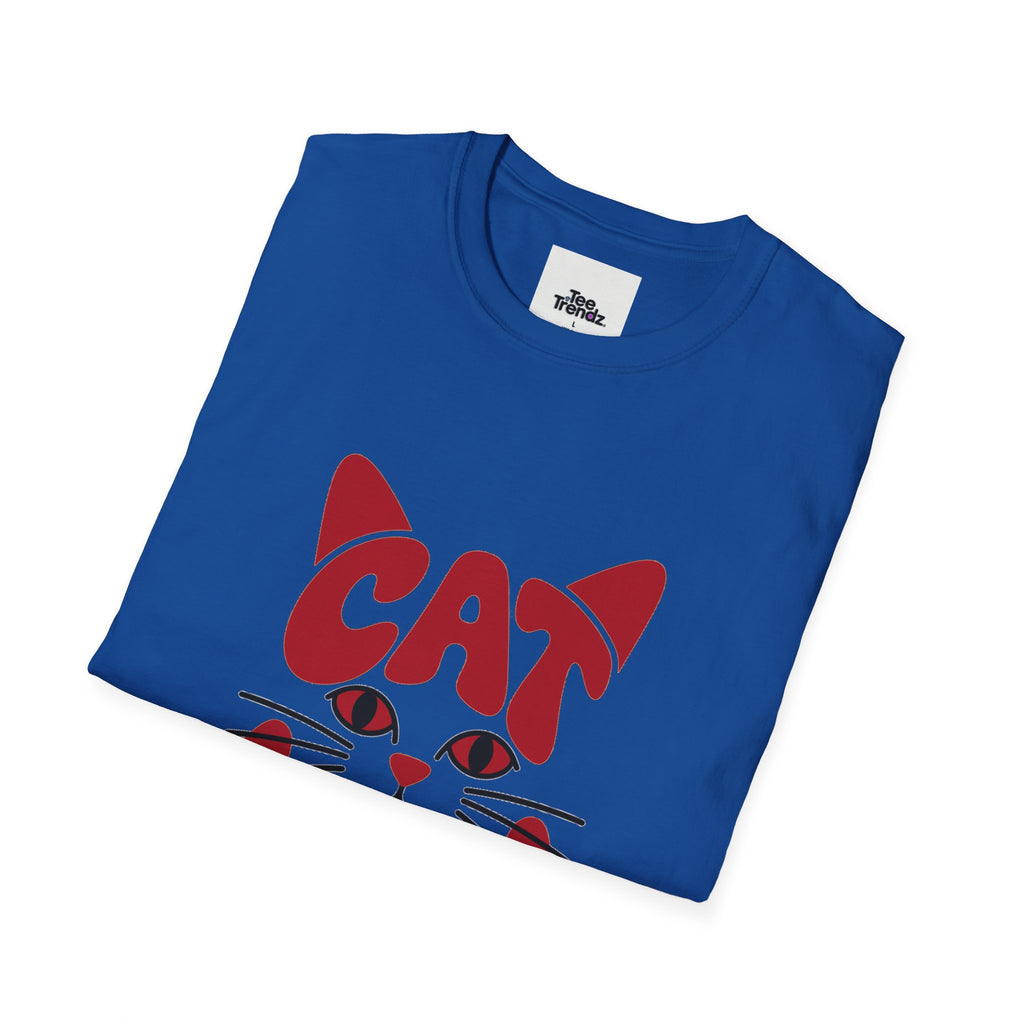 Cat Mum T-Shirt — Cute Purple Cat Face Tee for Cat Moms, Mother’s Day Gift
