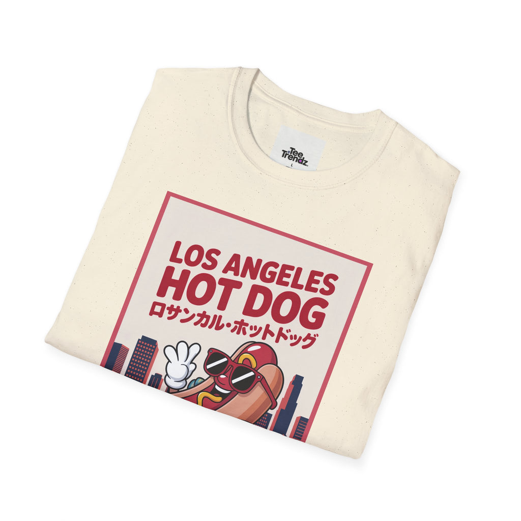 Los Angeles Hot Dog T-Shirt — Cute Cartoon Hotdog Graphic Tee