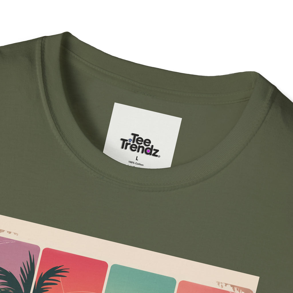 Summer Never Ends T-Shirt – Vintage Beach Sunset Graphic Tee