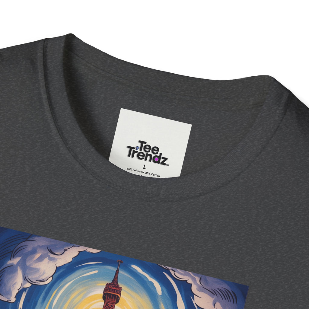 Visit Paris T-Shirt - Vintage Eiffel Tower Travel Poster Tee