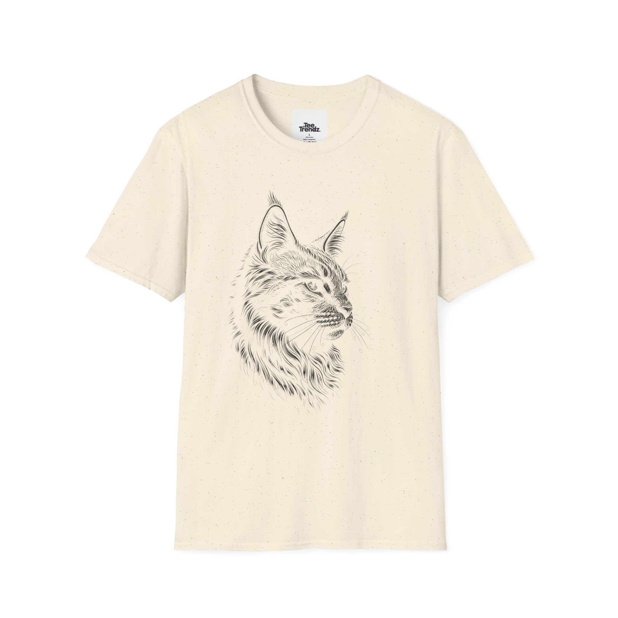 Lynx Sketch T-Shirt — Minimal Wildlife Illustration Tee