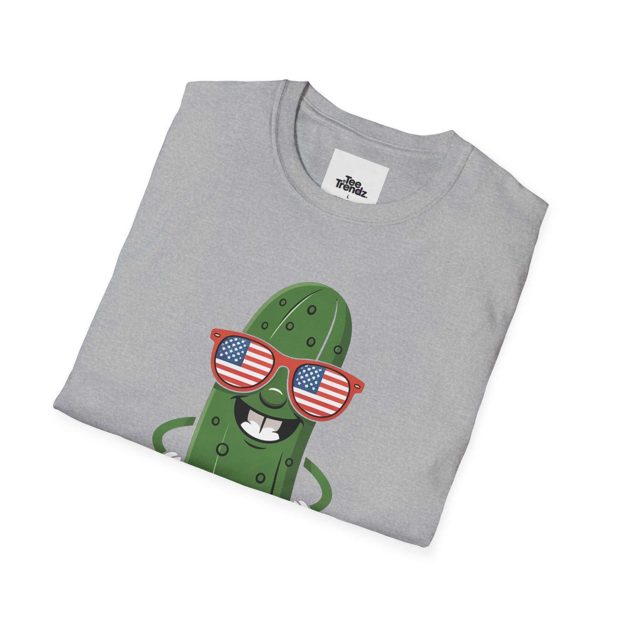 Patriotic Pickle T-Shirt — Cool Pickle with USA Sunglasses