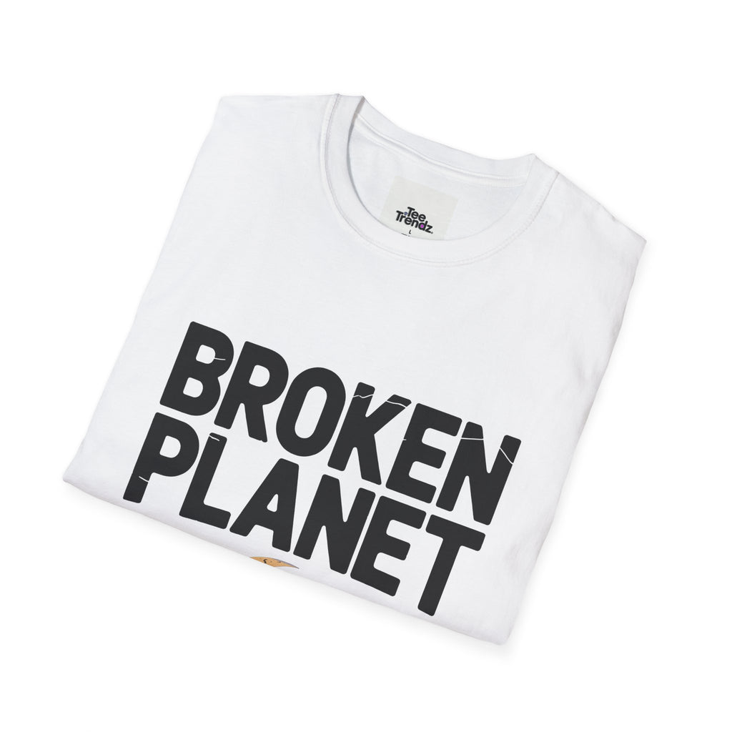 Broken Planet T-Shirt — Tropical Crescent Palm Graphic Tee