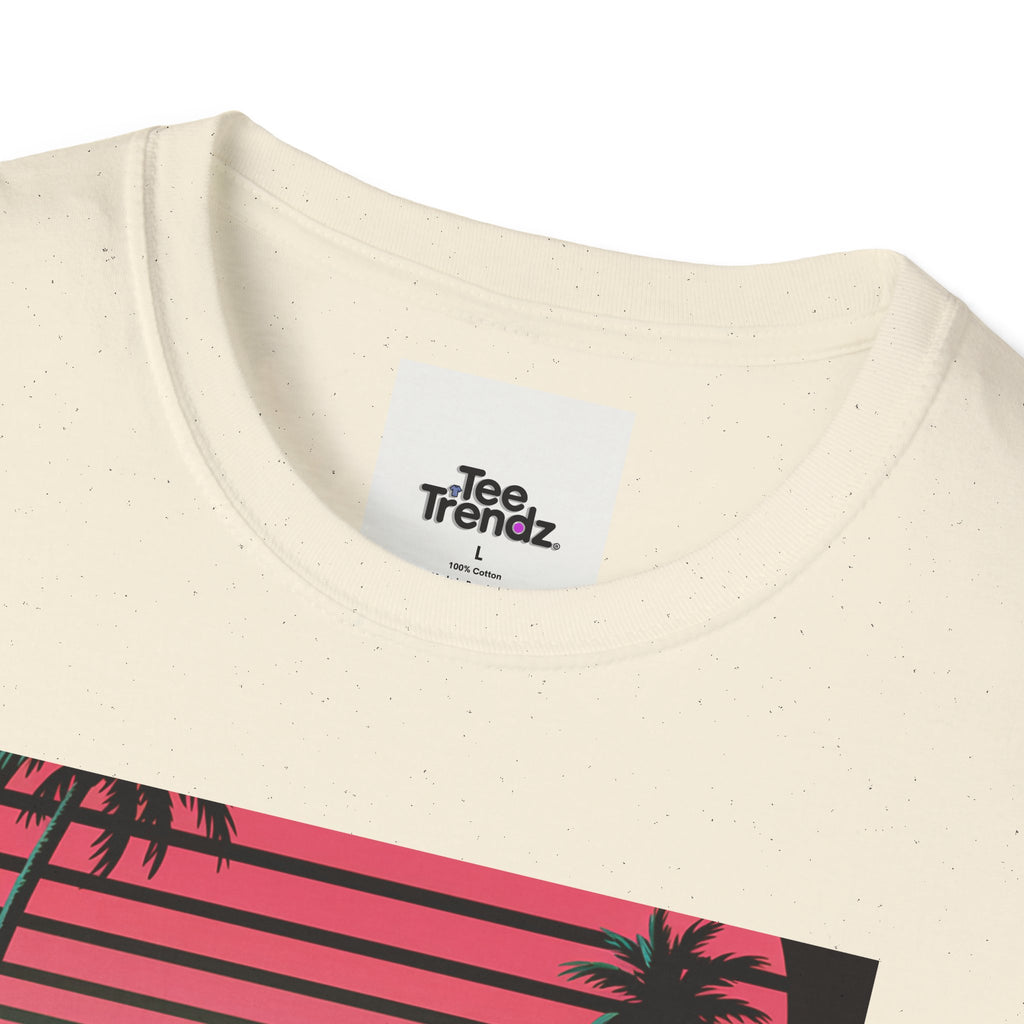Visit Nebraska Retro T-Shirt — Neon Vintage Roadtrip Poster Design