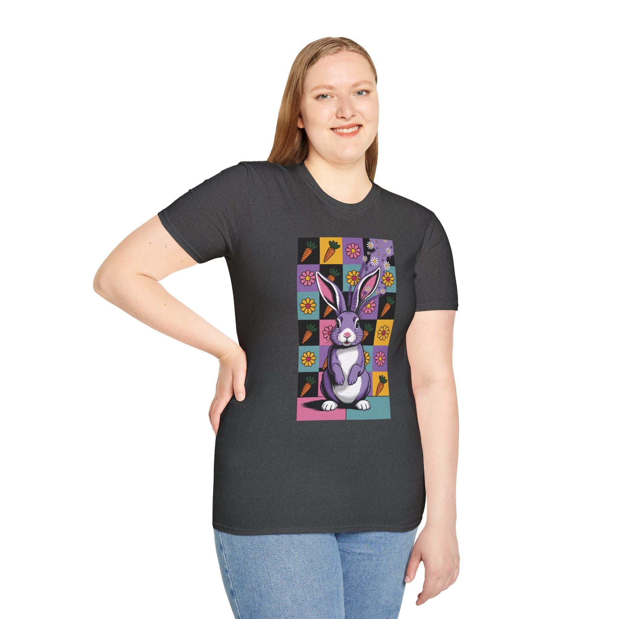 Easter Purple Bunny Art T-Shirt