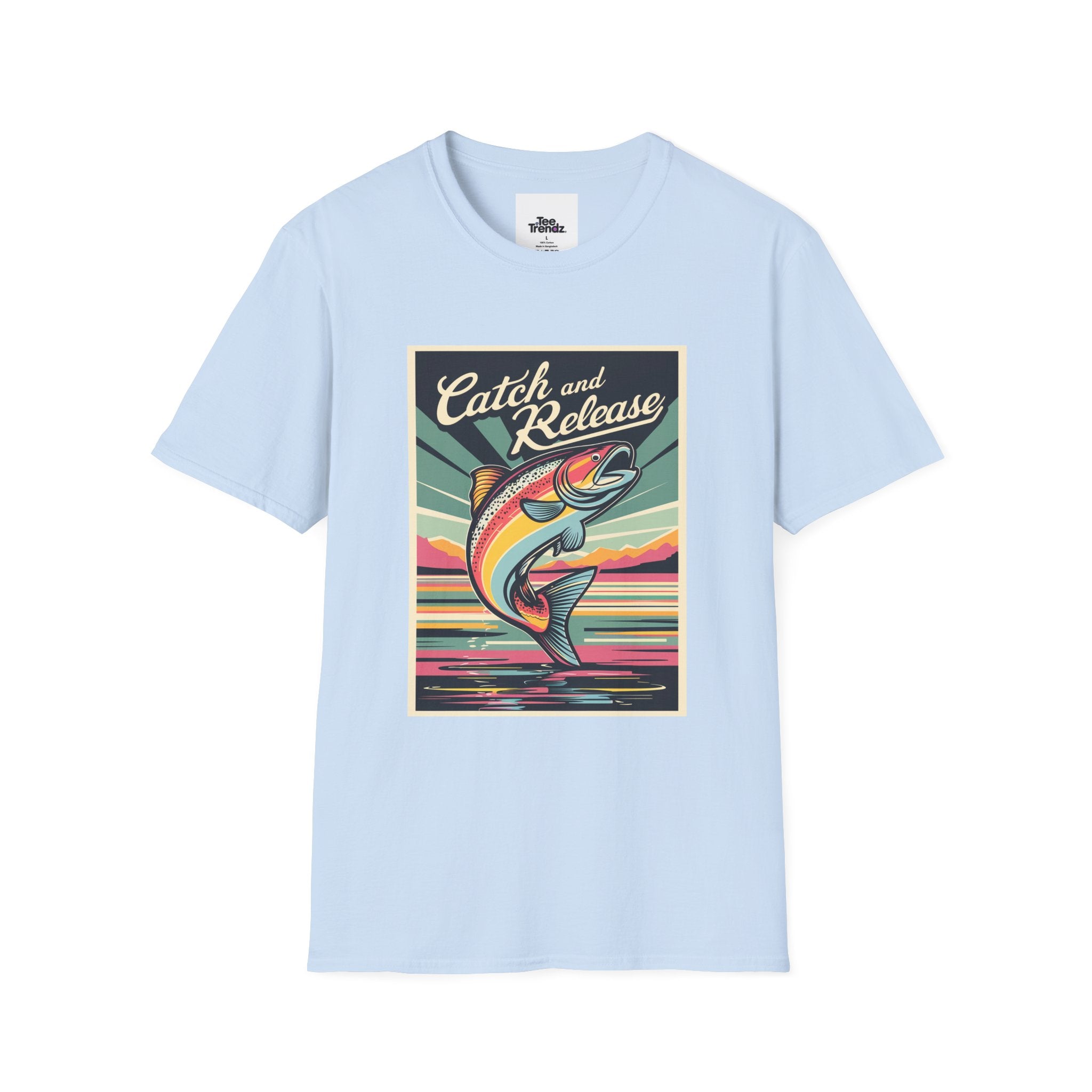 Catch and Release Fishing T-Shirt — Retro Trout Angler Tee