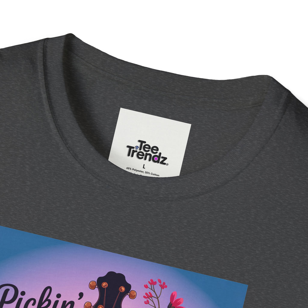 Banjo Floral Tee — "Pickin' Petals, Pickin' Strings" Nashville Summer Vibes