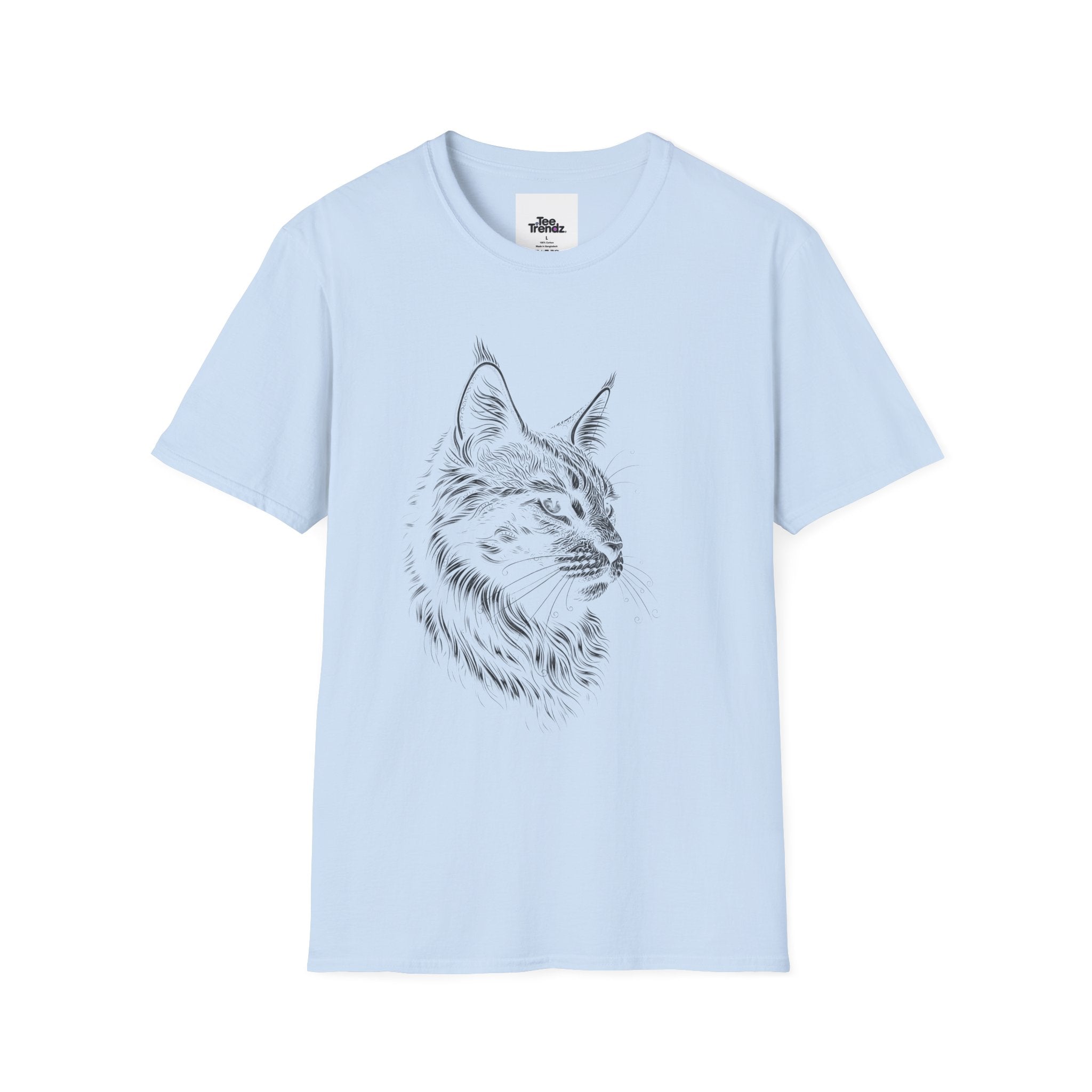 Lynx Sketch T-Shirt — Minimal Wildlife Illustration Tee