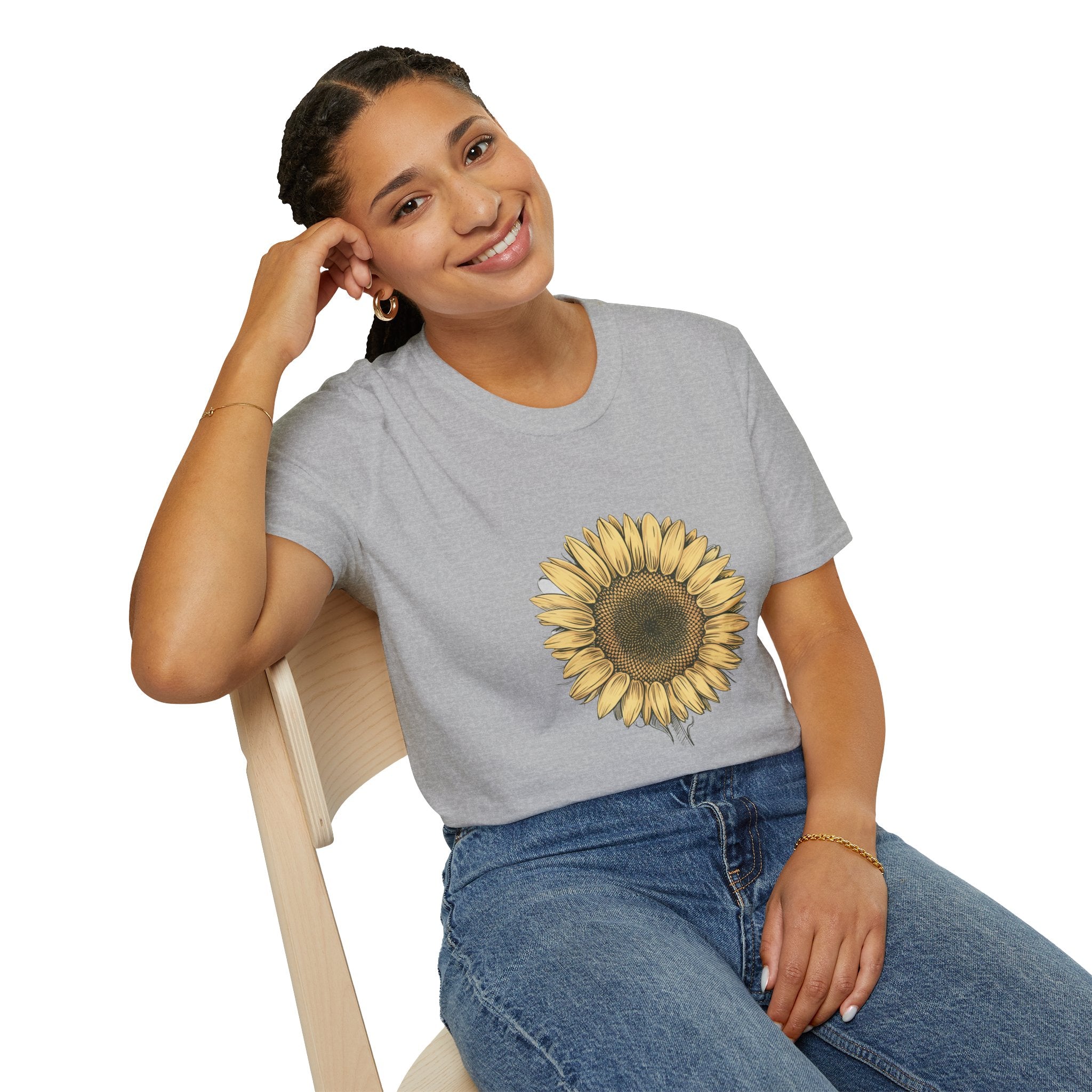 Sunflower Graphic T‑Shirt — Vintage Botanical Floral Tee
