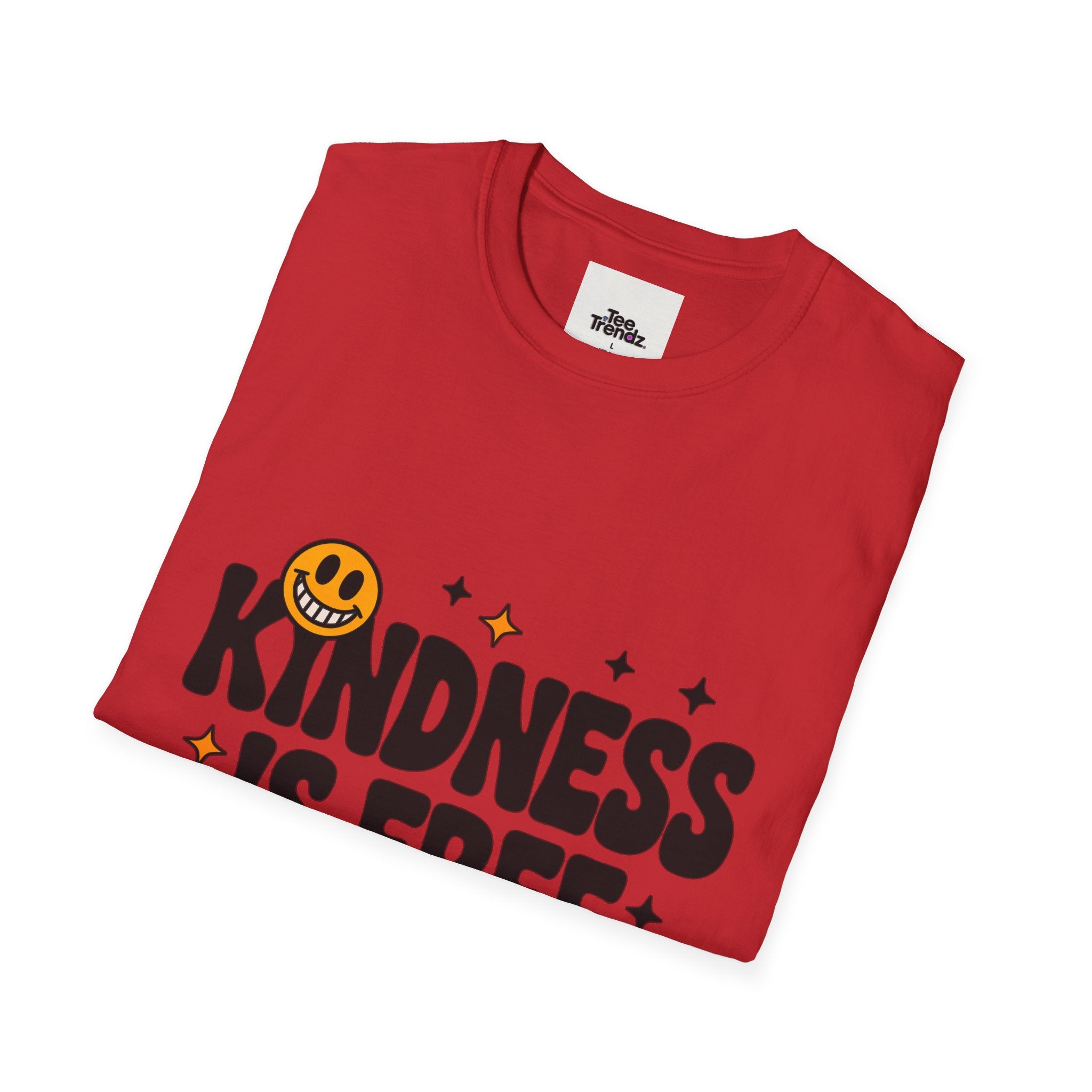 Kindness Is Free T-Shirt — Positive Message Smile Tee