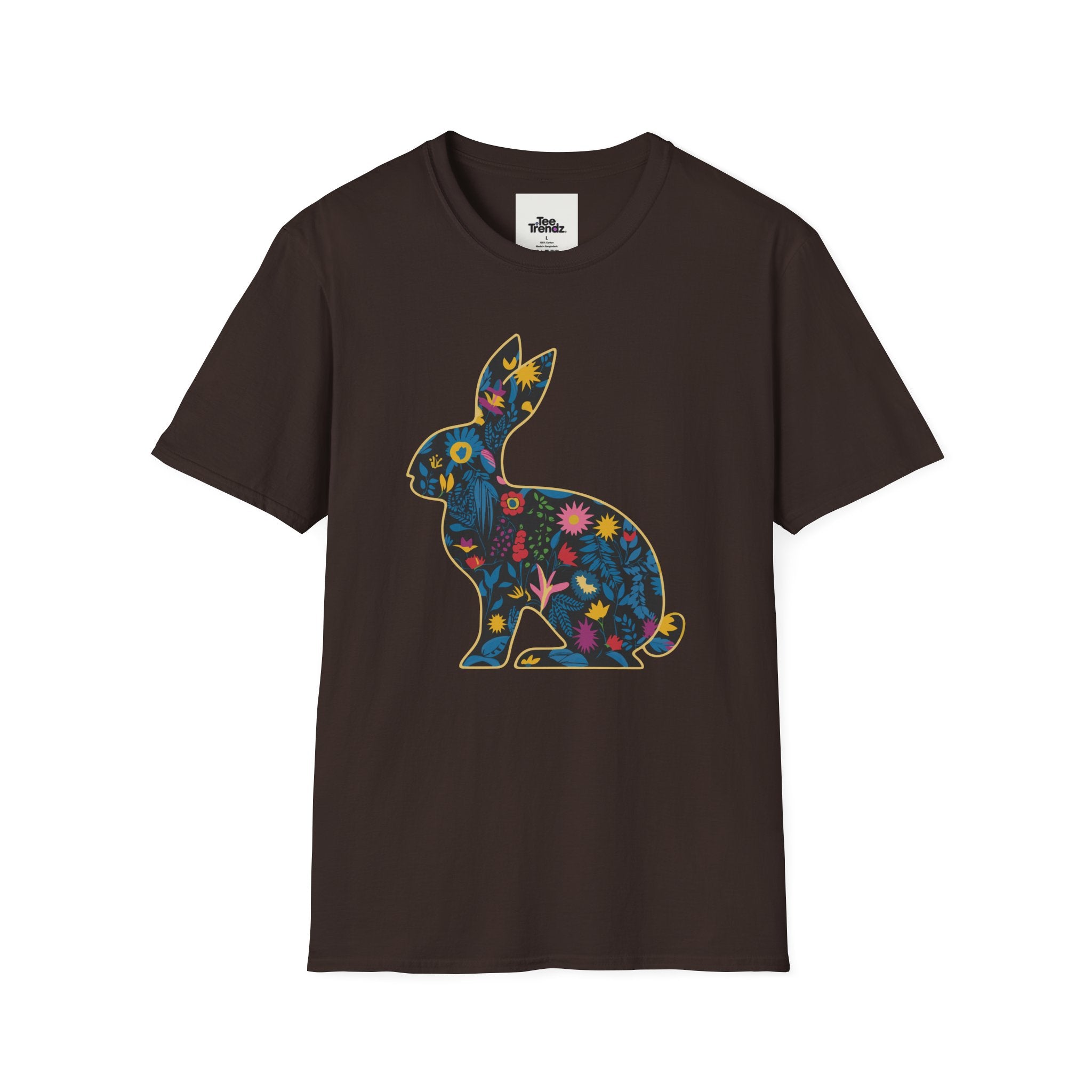 Floral Silhouette Rabbit T-Shirt