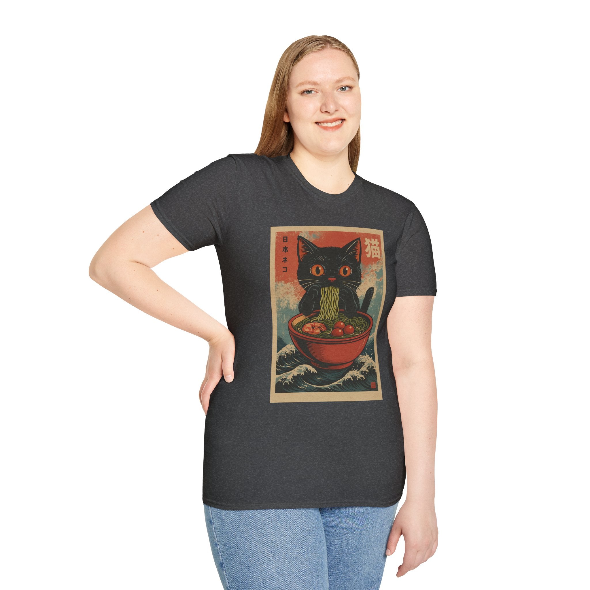 Cat Ramen T-Shirt — Vintage Japanese Neko Bowl Graphic Tee
