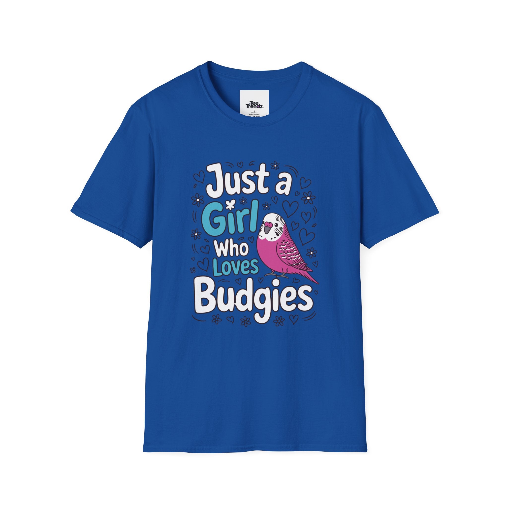 Just a Girl Who Loves Budgies T-Shirt – Cute Budgie Parakeet Tee for Bird Lovers