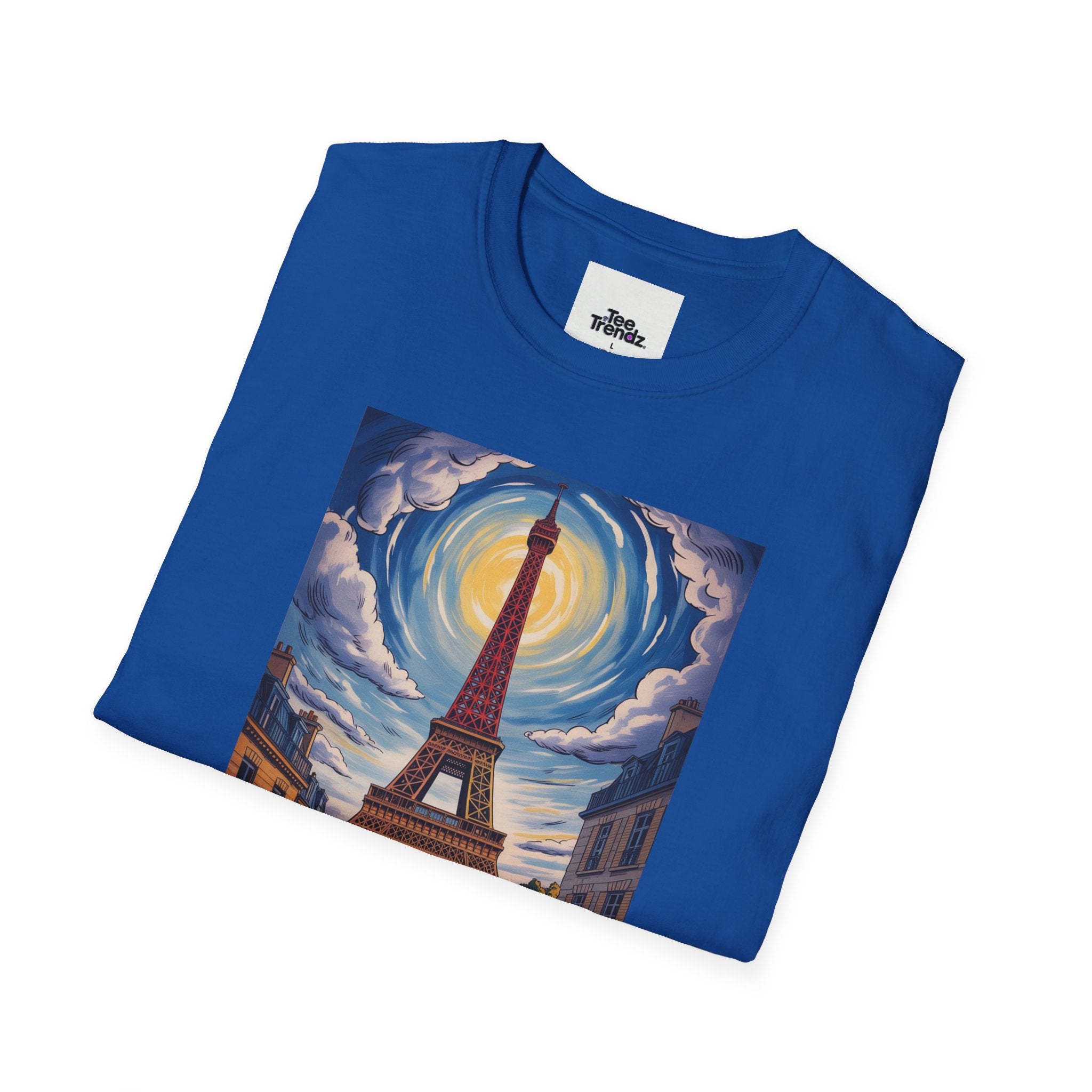 Visit Paris T-Shirt - Vintage Eiffel Tower Travel Poster Tee