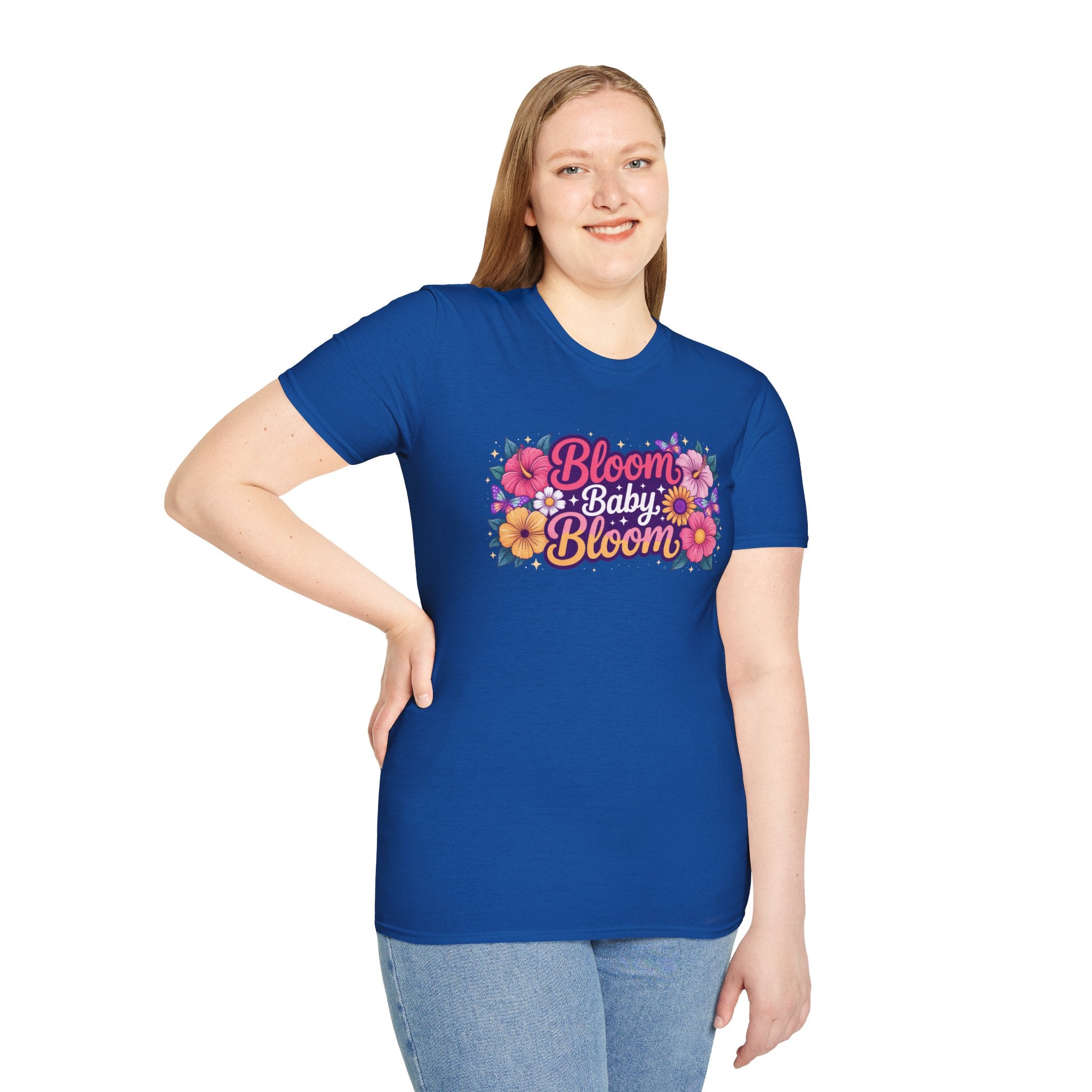 Bloom Baby Bloom Floral T-Shirt — Cute Spring Garden Tee for New Moms & Moms-to-Be