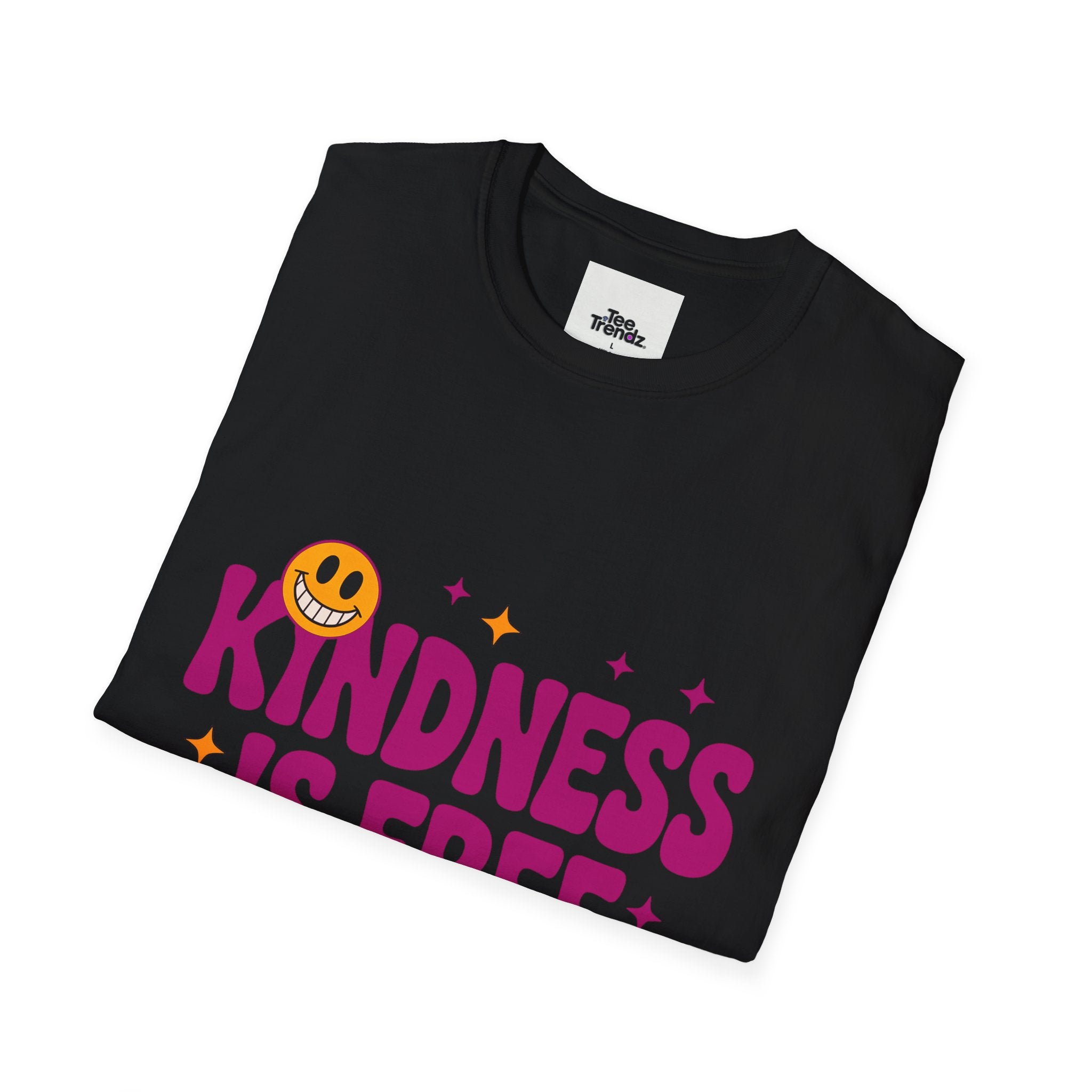 Kindness Is Free T-Shirt — Positive Message Smile Tee