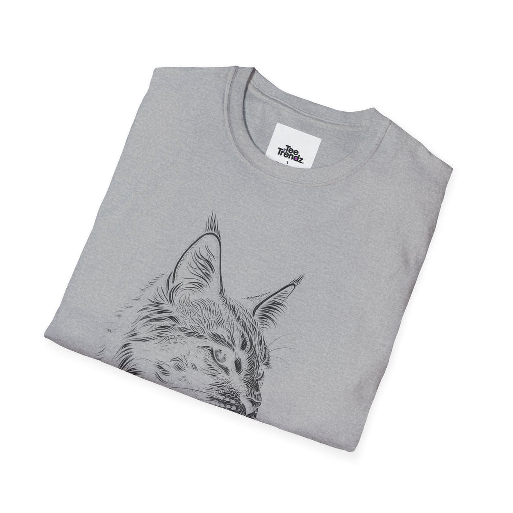 Lynx Sketch T-Shirt — Minimal Wildlife Illustration Tee
