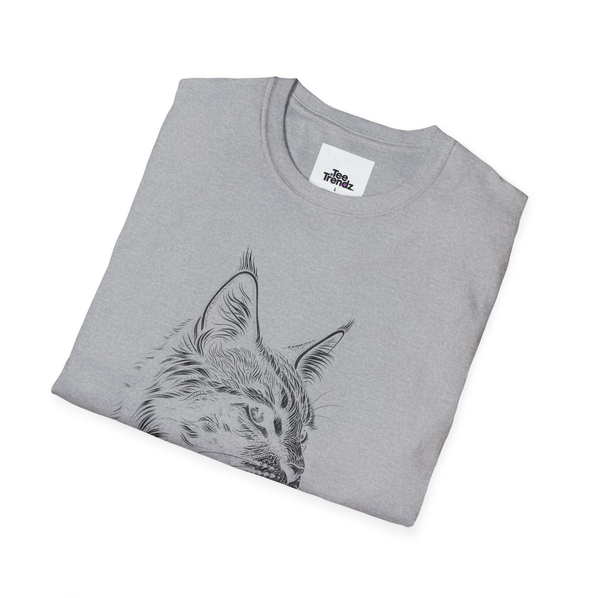 Lynx Sketch T-Shirt — Minimal Wildlife Illustration Tee