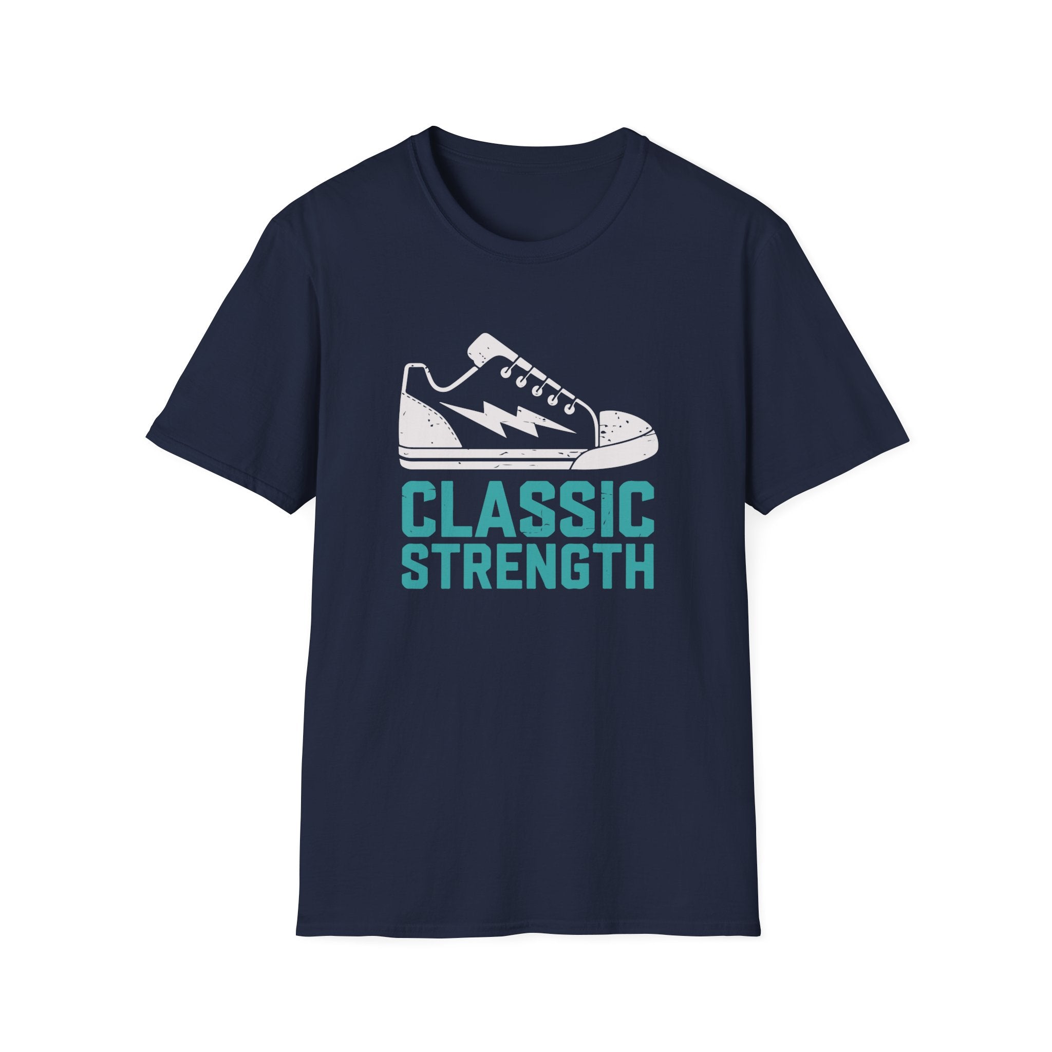 Classic Strength Sneaker T-Shirt — Retro Athletic Tee with 'Classic Strength' Design