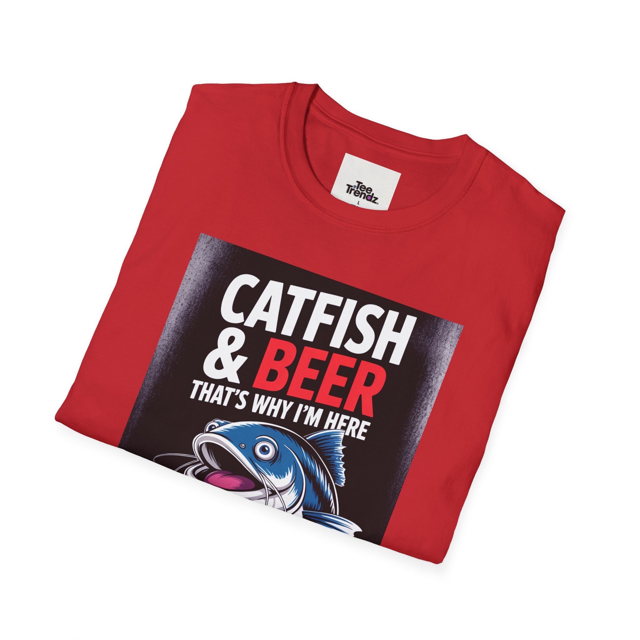 Catfish & Beer T-Shirt — Funny Fishing Shirt with Beer Graphic