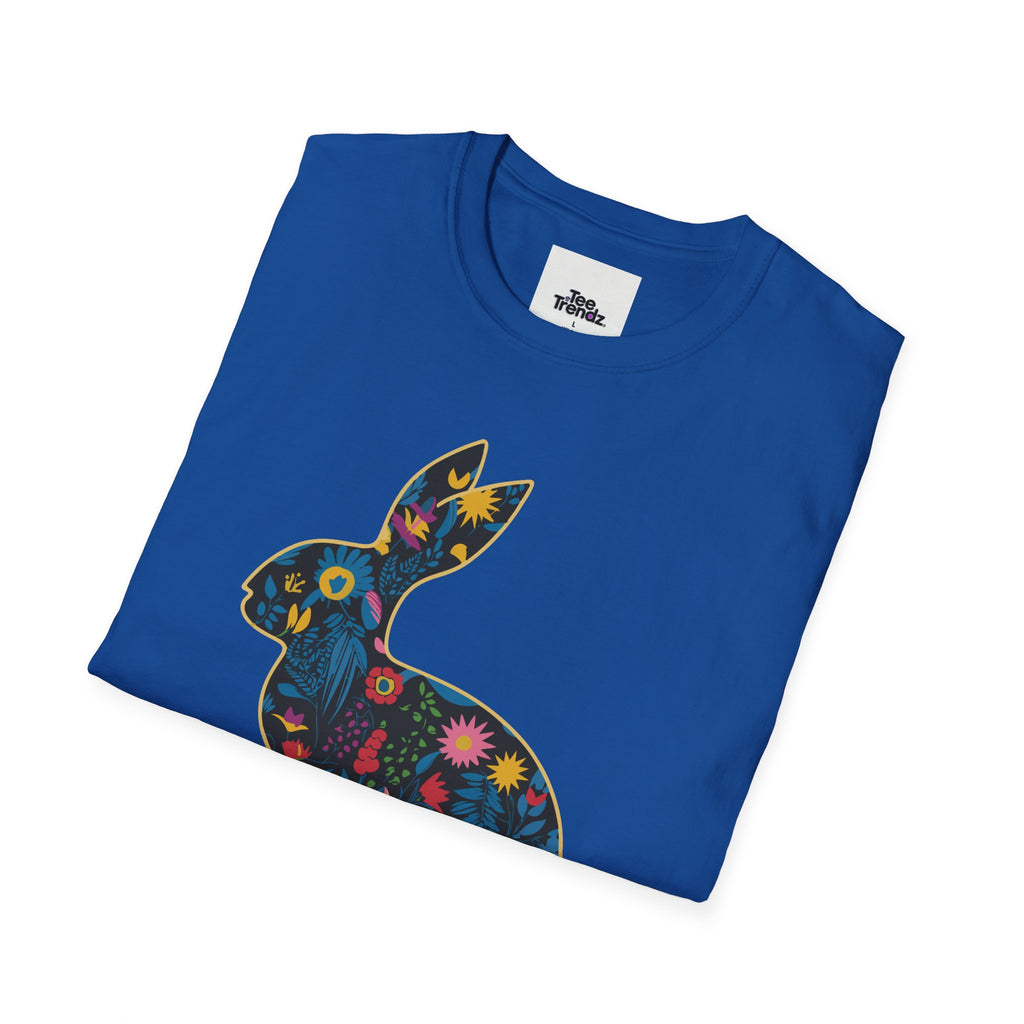 Floral Silhouette Rabbit T-Shirt
