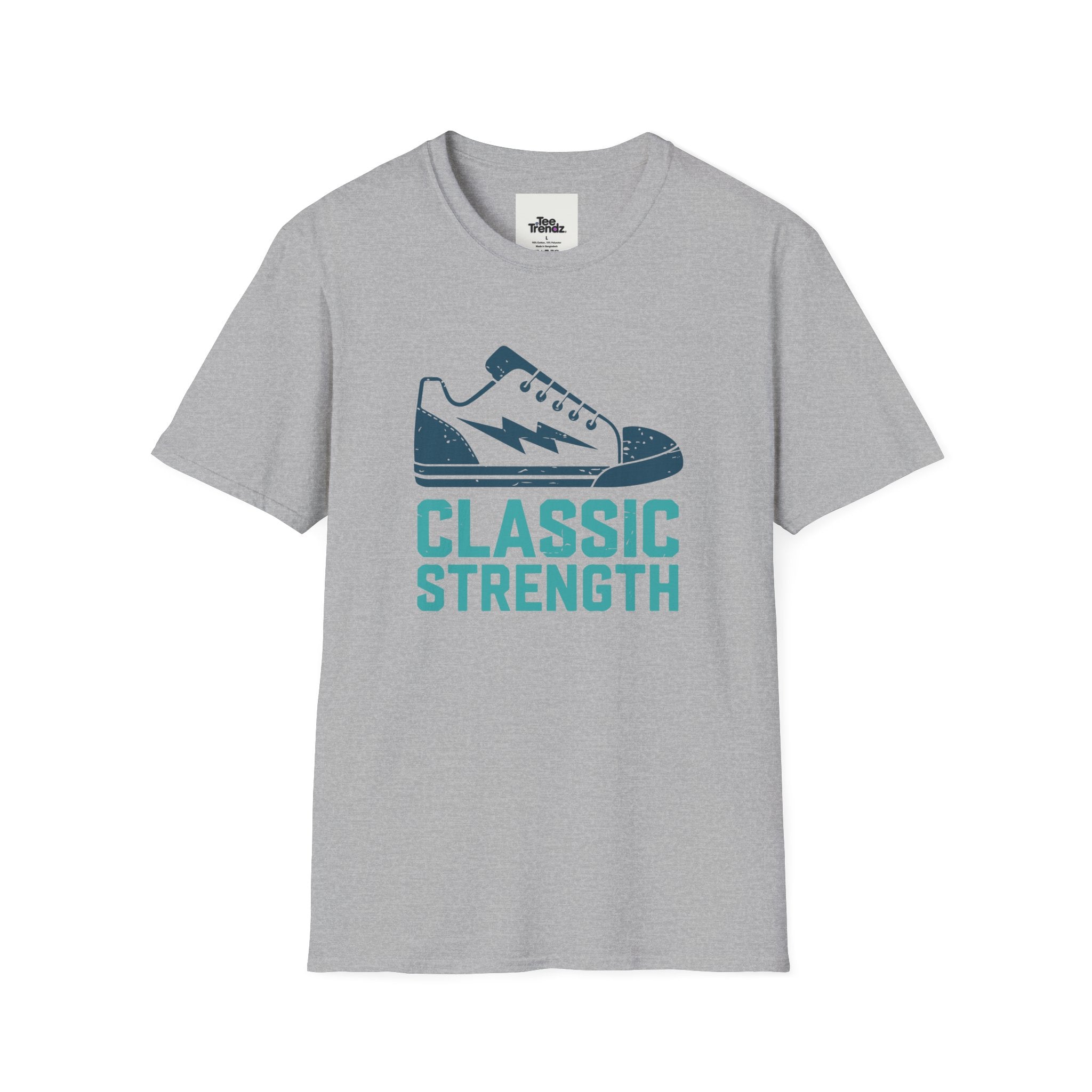 Classic Strength Sneaker T-Shirt — Retro Athletic Tee with 'Classic Strength' Design