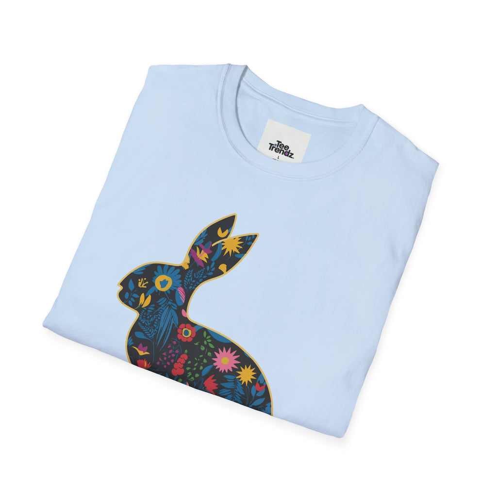Floral Silhouette Rabbit T-Shirt